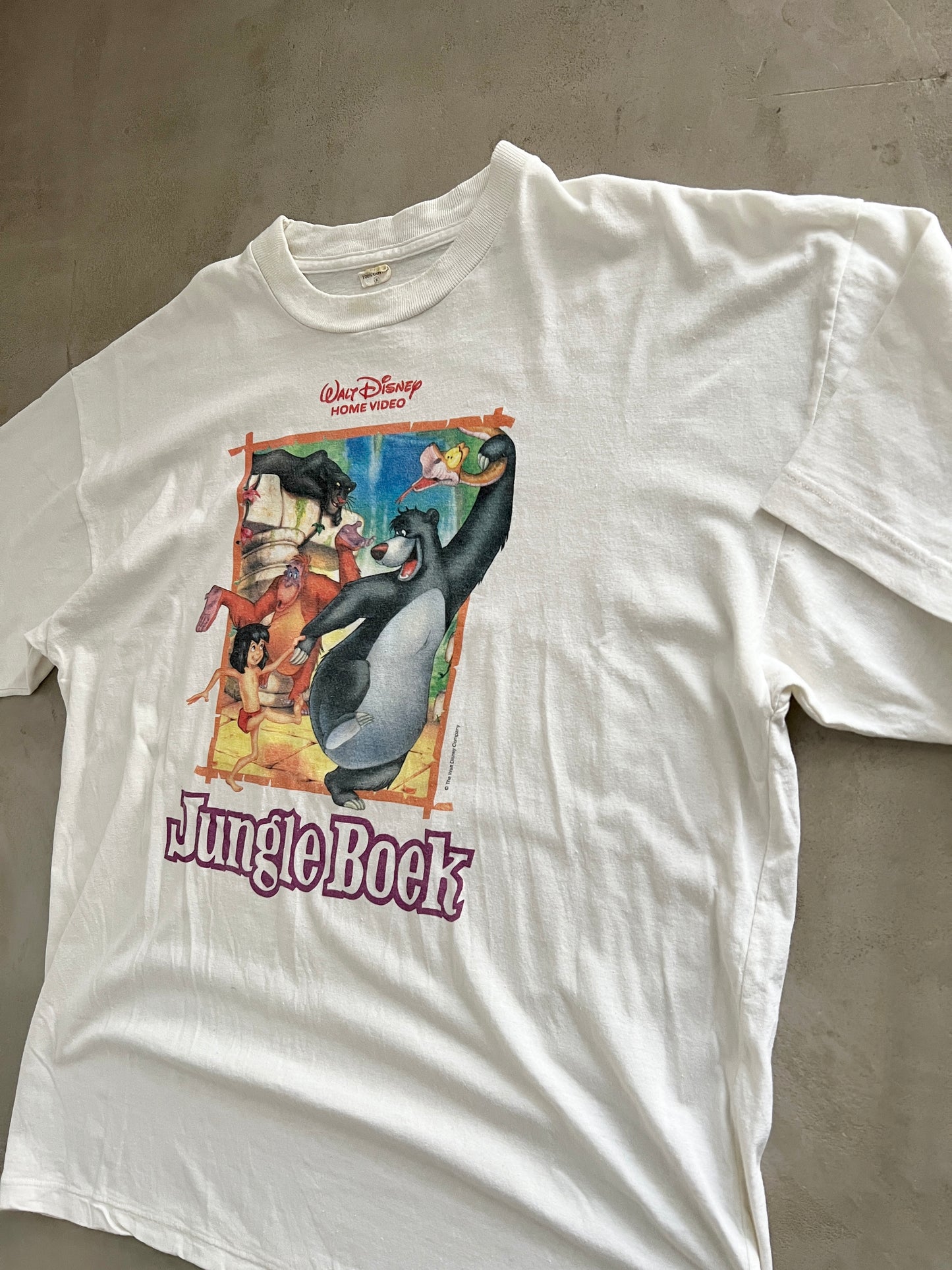 WHITE DINSEY JUNGLE BOOK PROMO TEE - 2000S - L