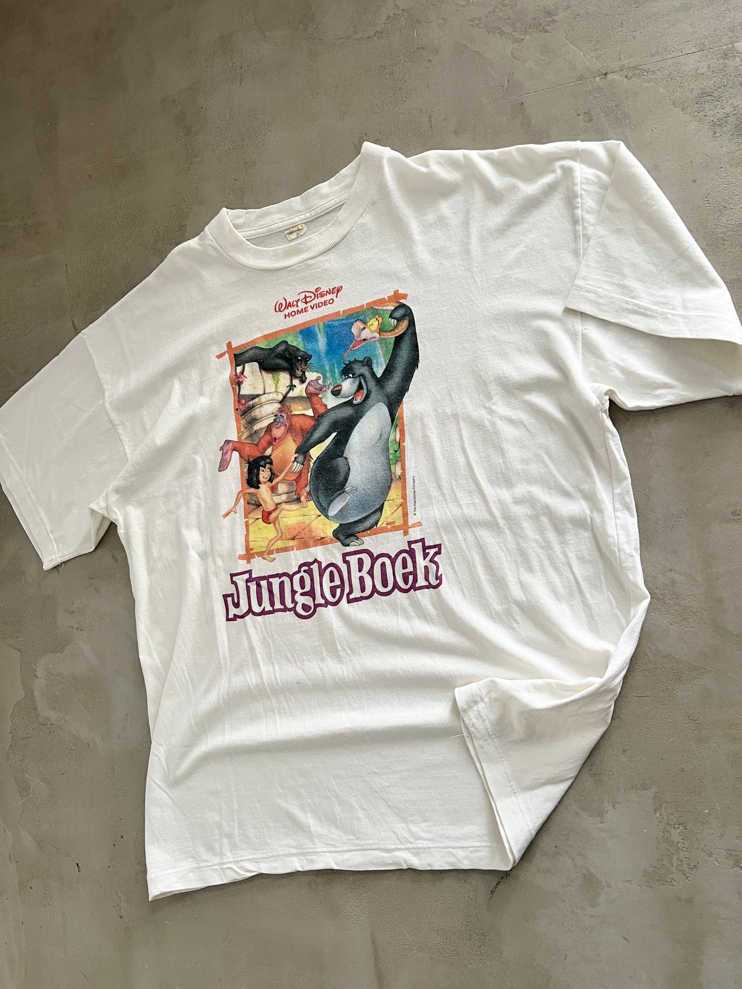 WHITE DINSEY JUNGLE BOOK PROMO TEE - 2000S - L