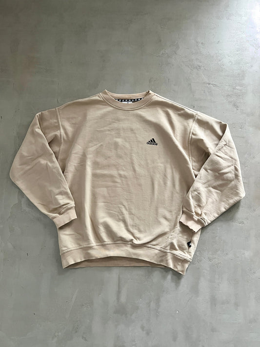 BEIGE ADIDAS SWEATER - 2000S - L/M