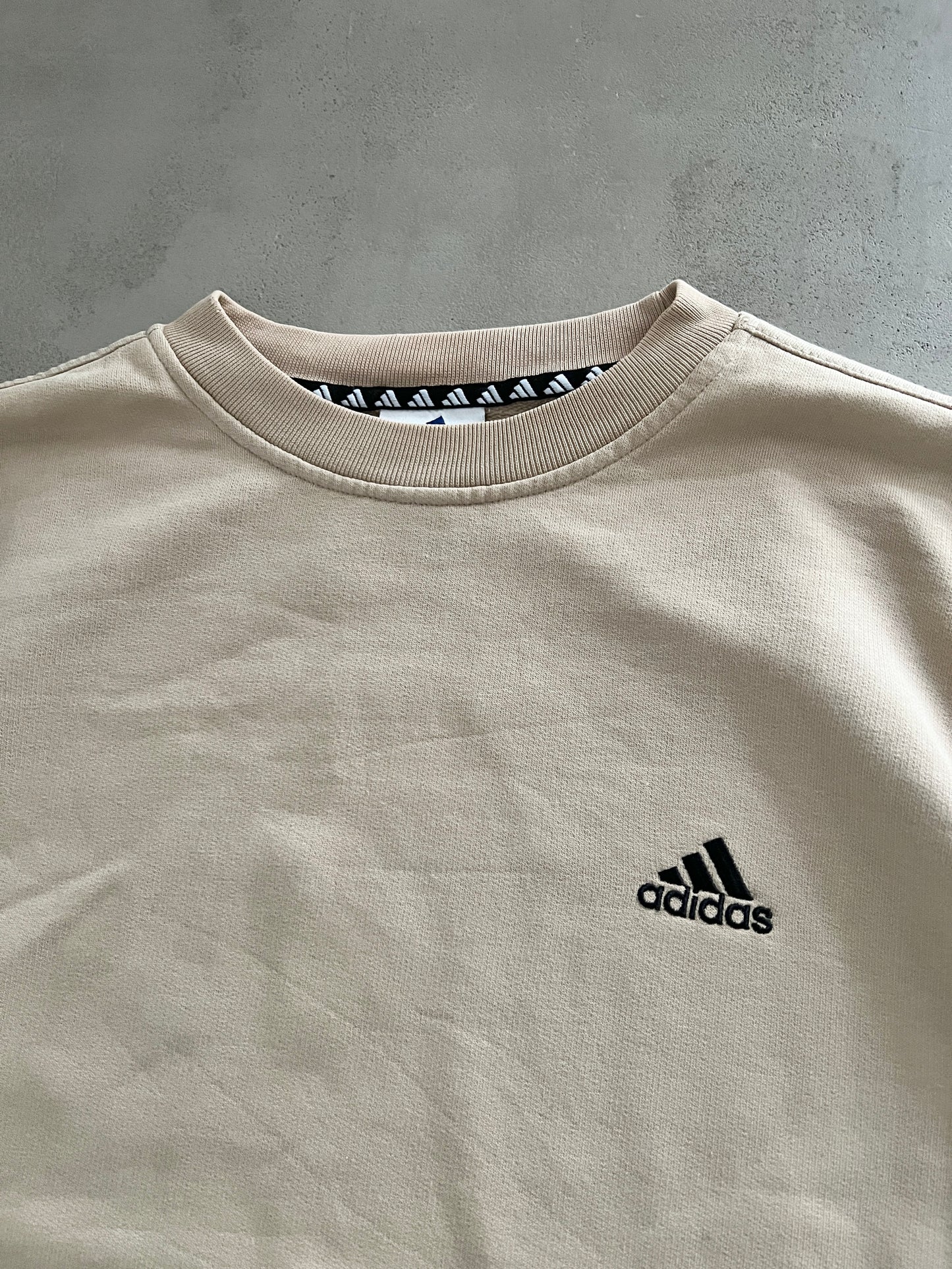 BEIGE ADIDAS SWEATER - 2000S - L/M