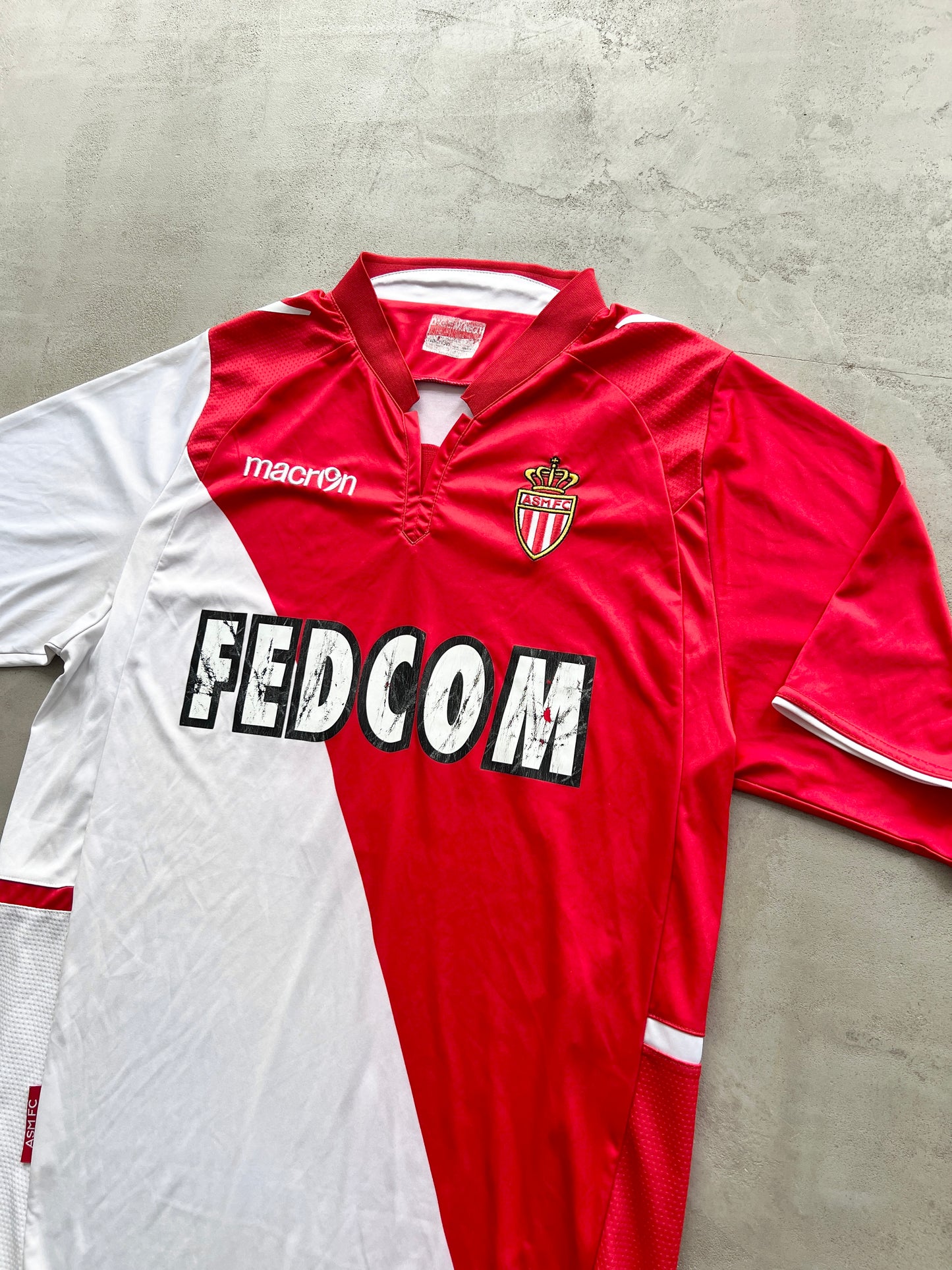 WHITE/RED FALCAO AS MONACO JERSEY - 2000S - XL