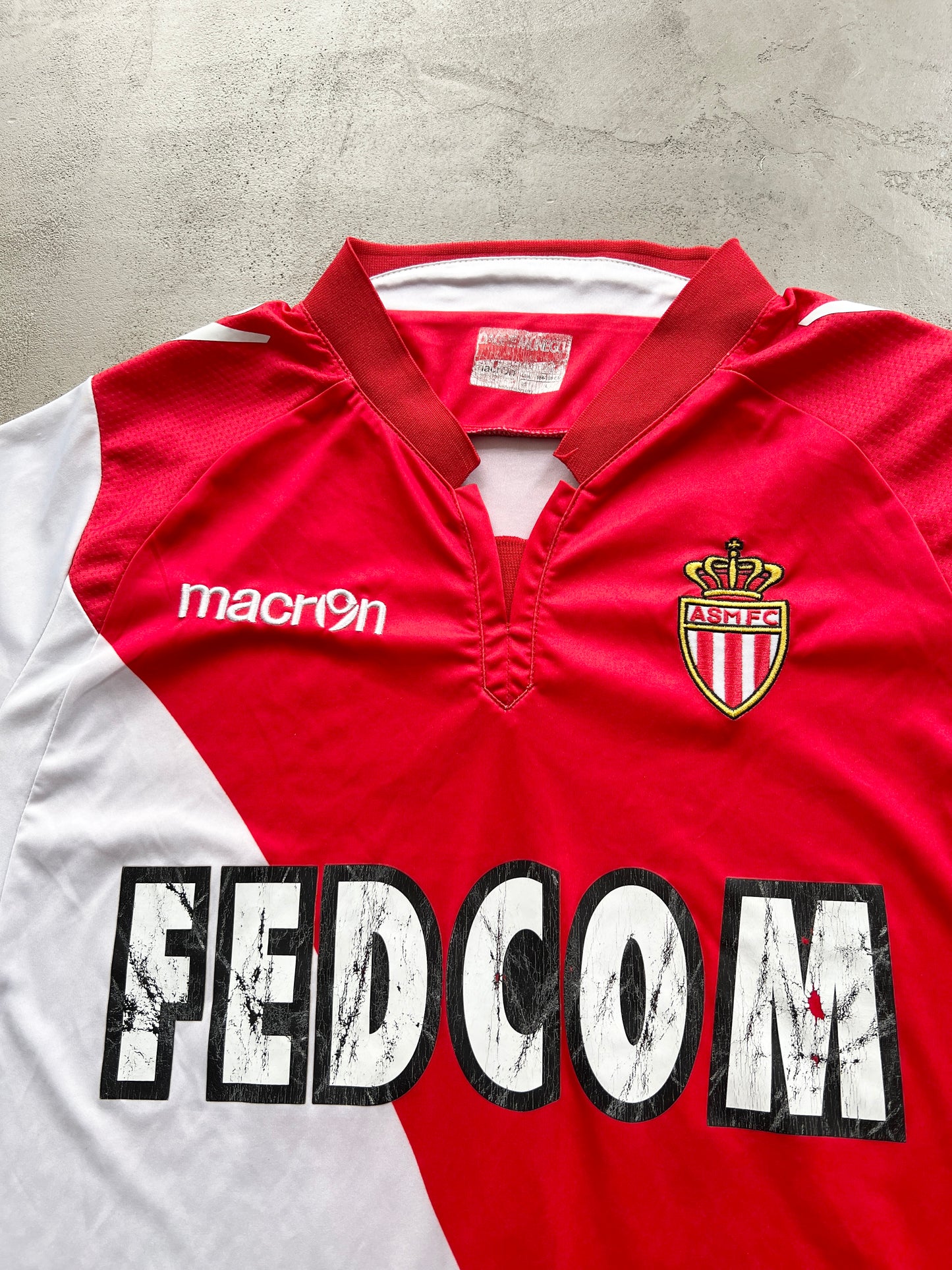 WHITE/RED FALCAO AS MONACO JERSEY - 2000S - XL