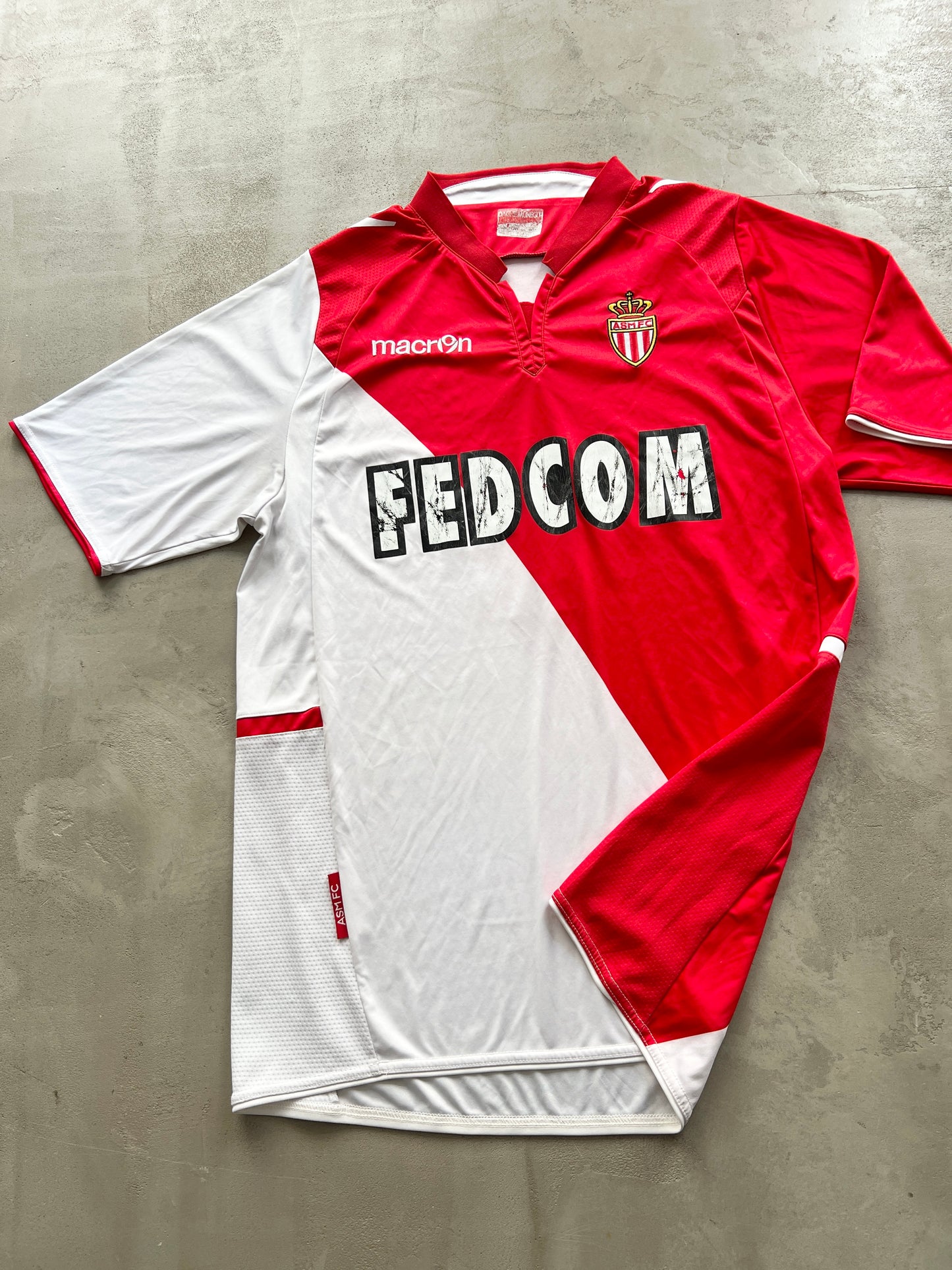 WHITE/RED FALCAO AS MONACO JERSEY - 2000S - XL