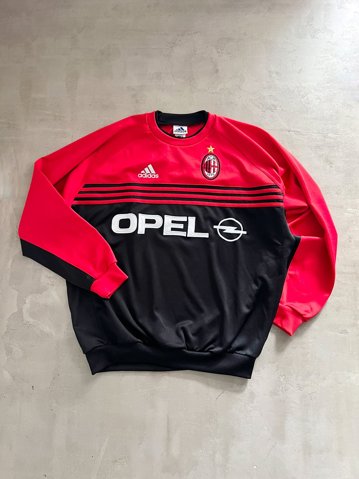 BLACK AC MILAN SWEATER - 1990S - XL