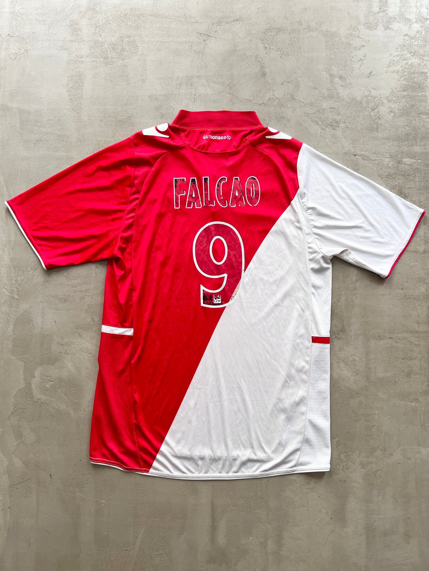 WHITE/RED FALCAO AS MONACO JERSEY - 2000S - XL