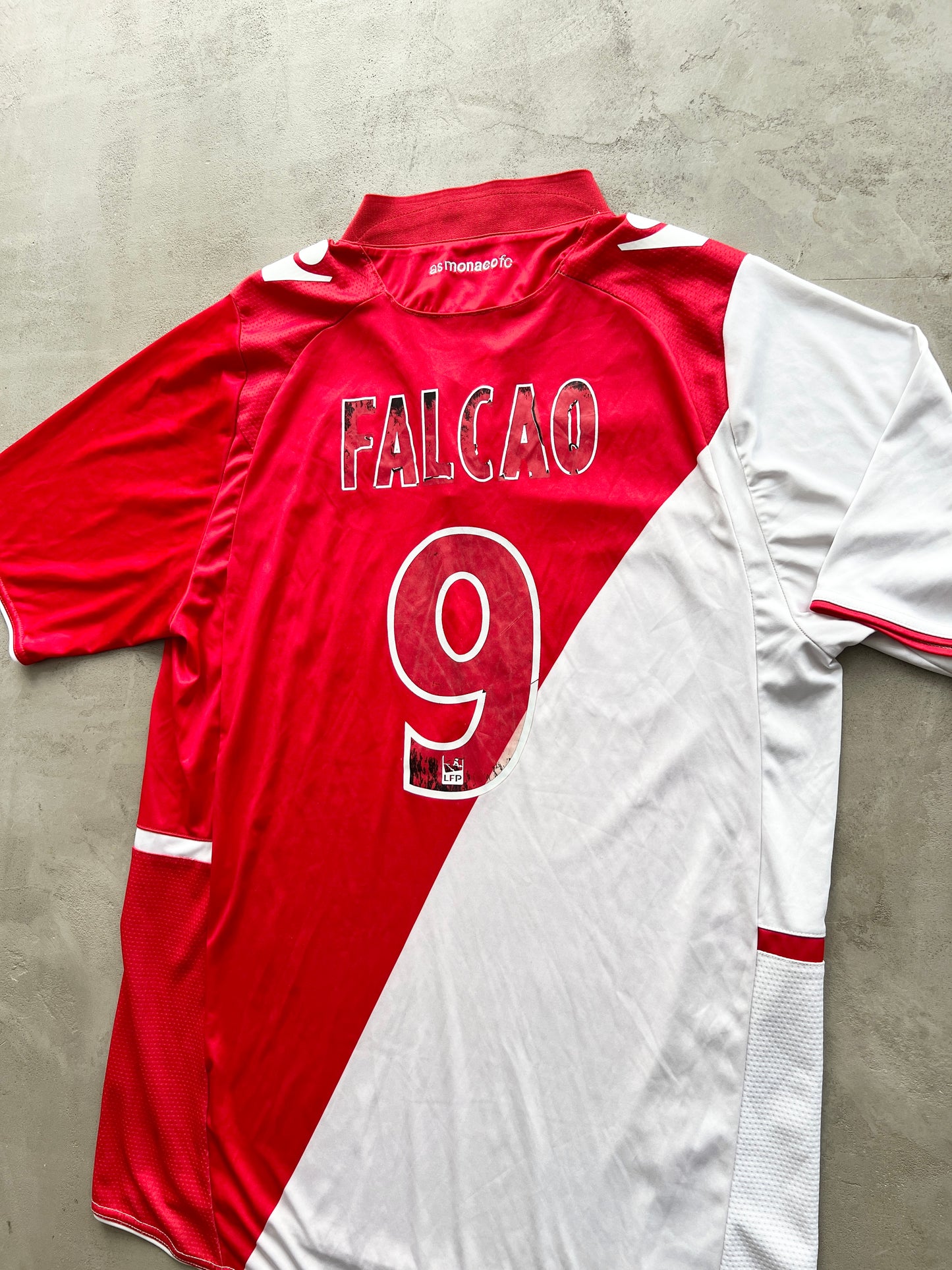 WHITE/RED FALCAO AS MONACO JERSEY - 2000S - XL