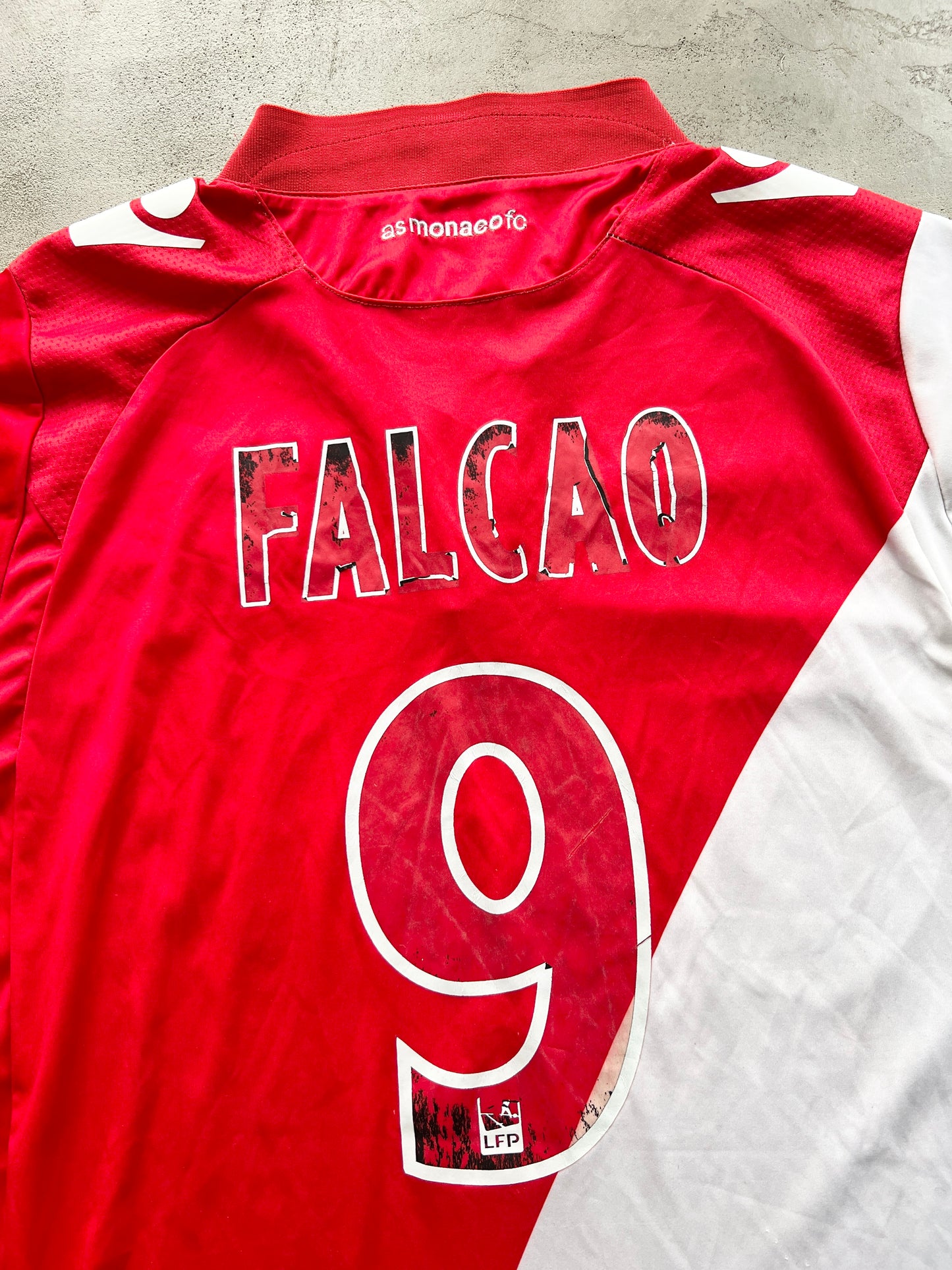 WHITE/RED FALCAO AS MONACO JERSEY - 2000S - XL