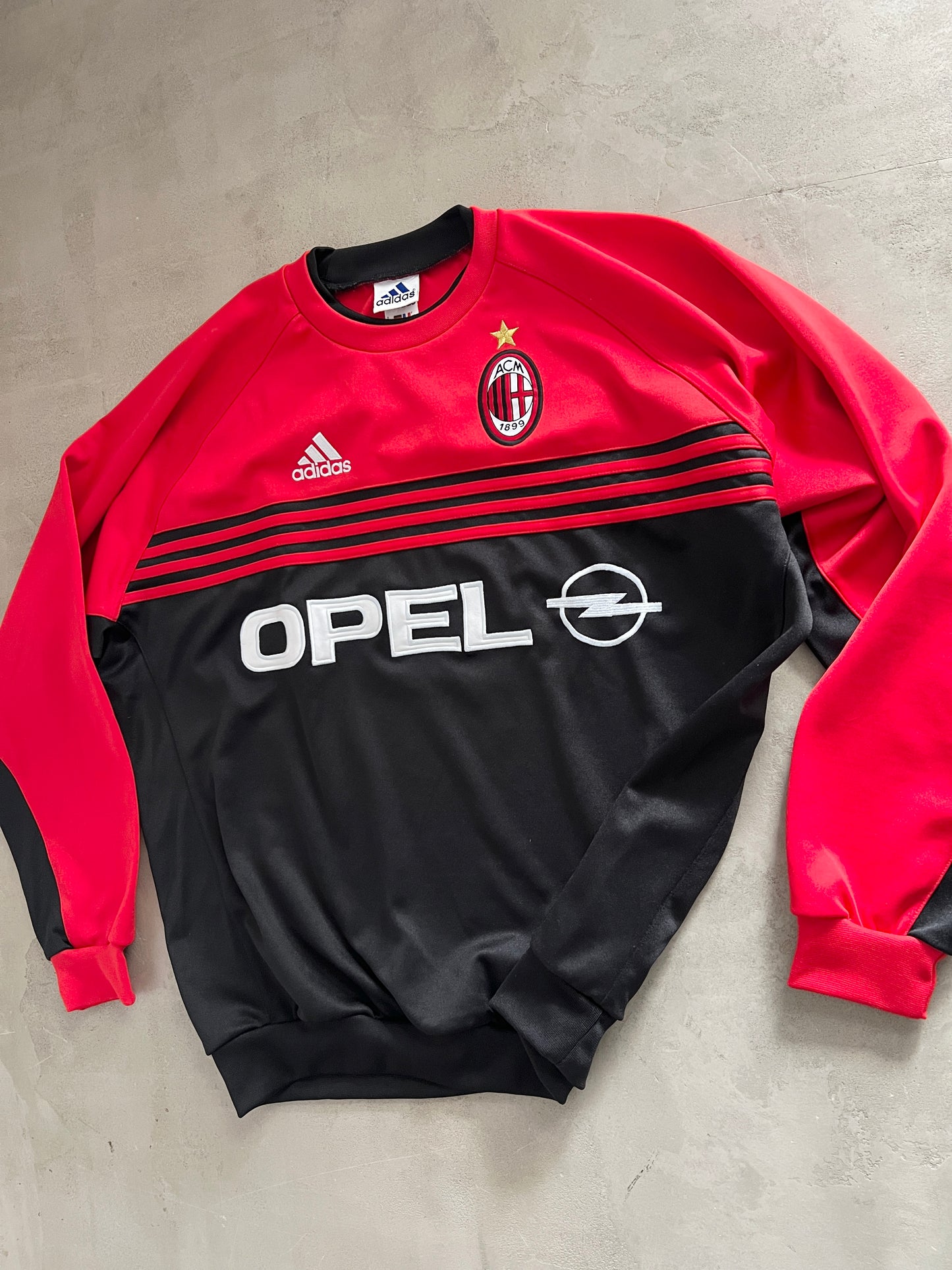 BLACK AC MILAN SWEATER - 1990S - XL