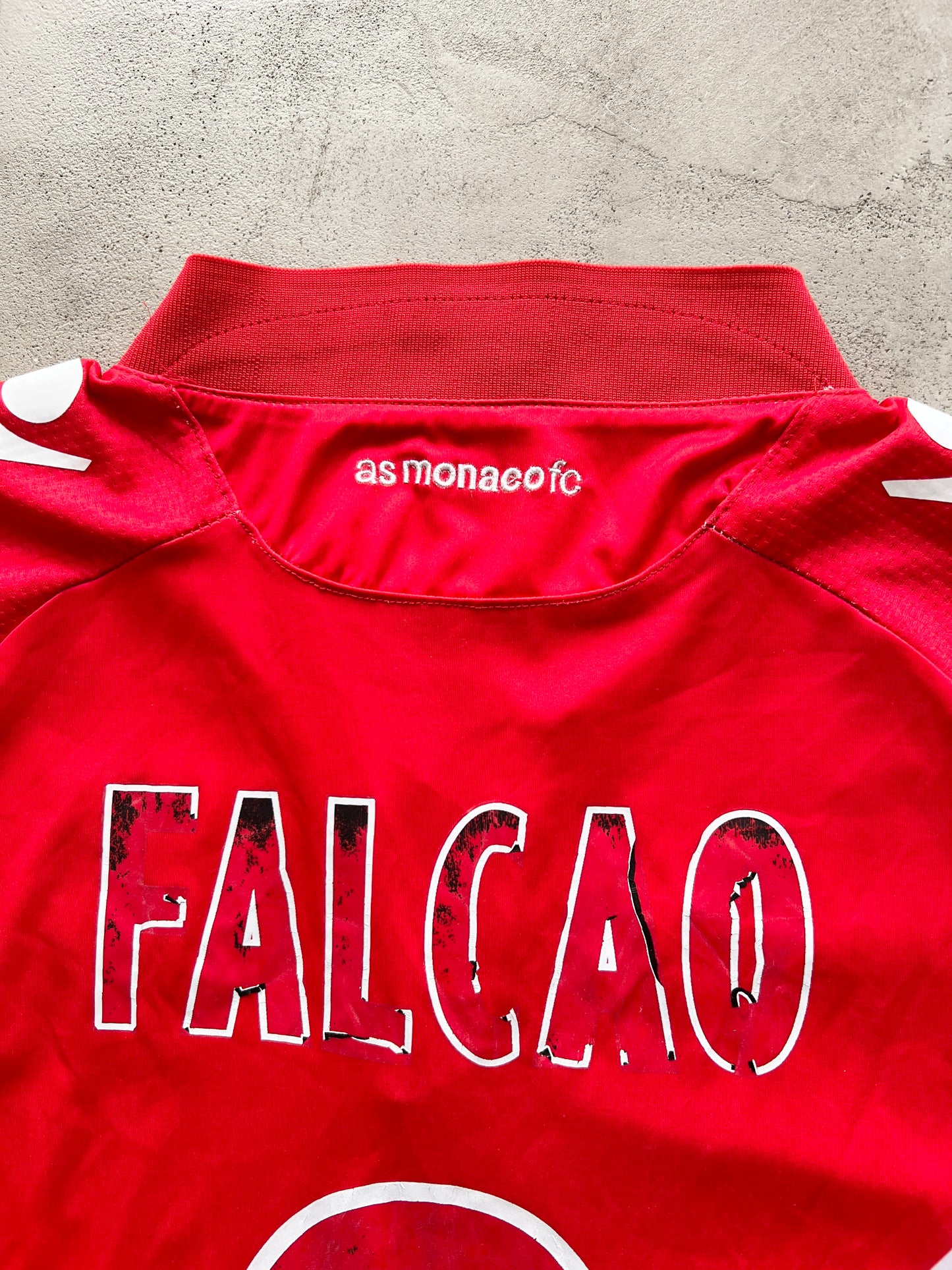 WHITE/RED FALCAO AS MONACO JERSEY - 2000S - XL