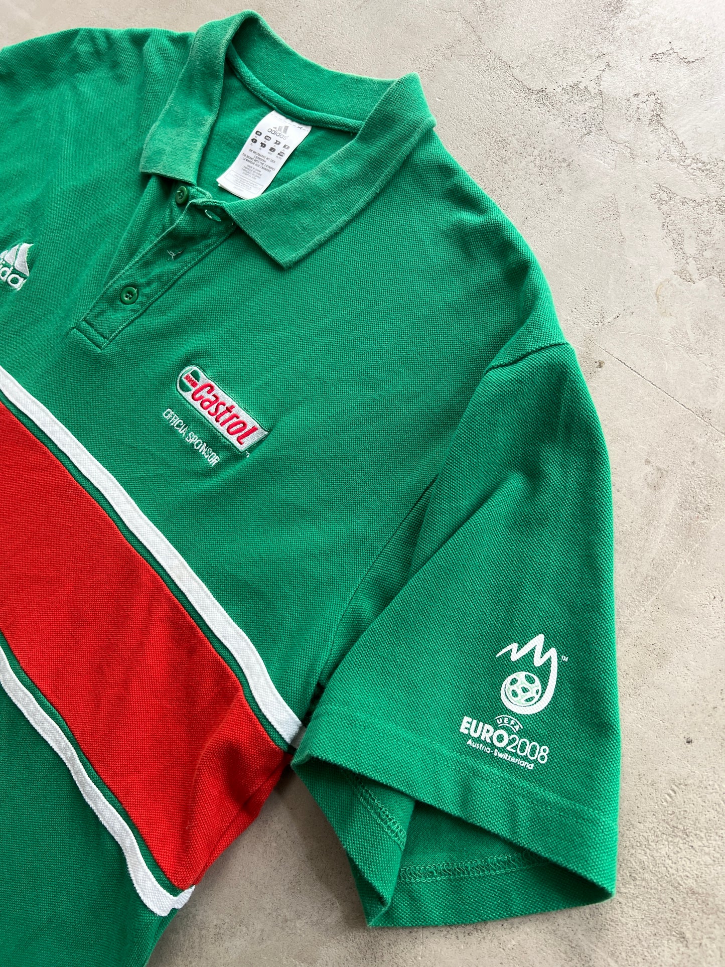 GREEN EURO 2008 X CASTROL POLO - 2000S - L