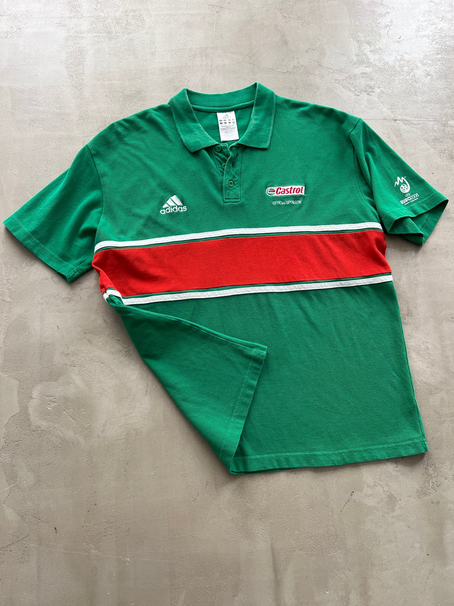 GREEN EURO 2008 X CASTROL POLO - 2000S - L