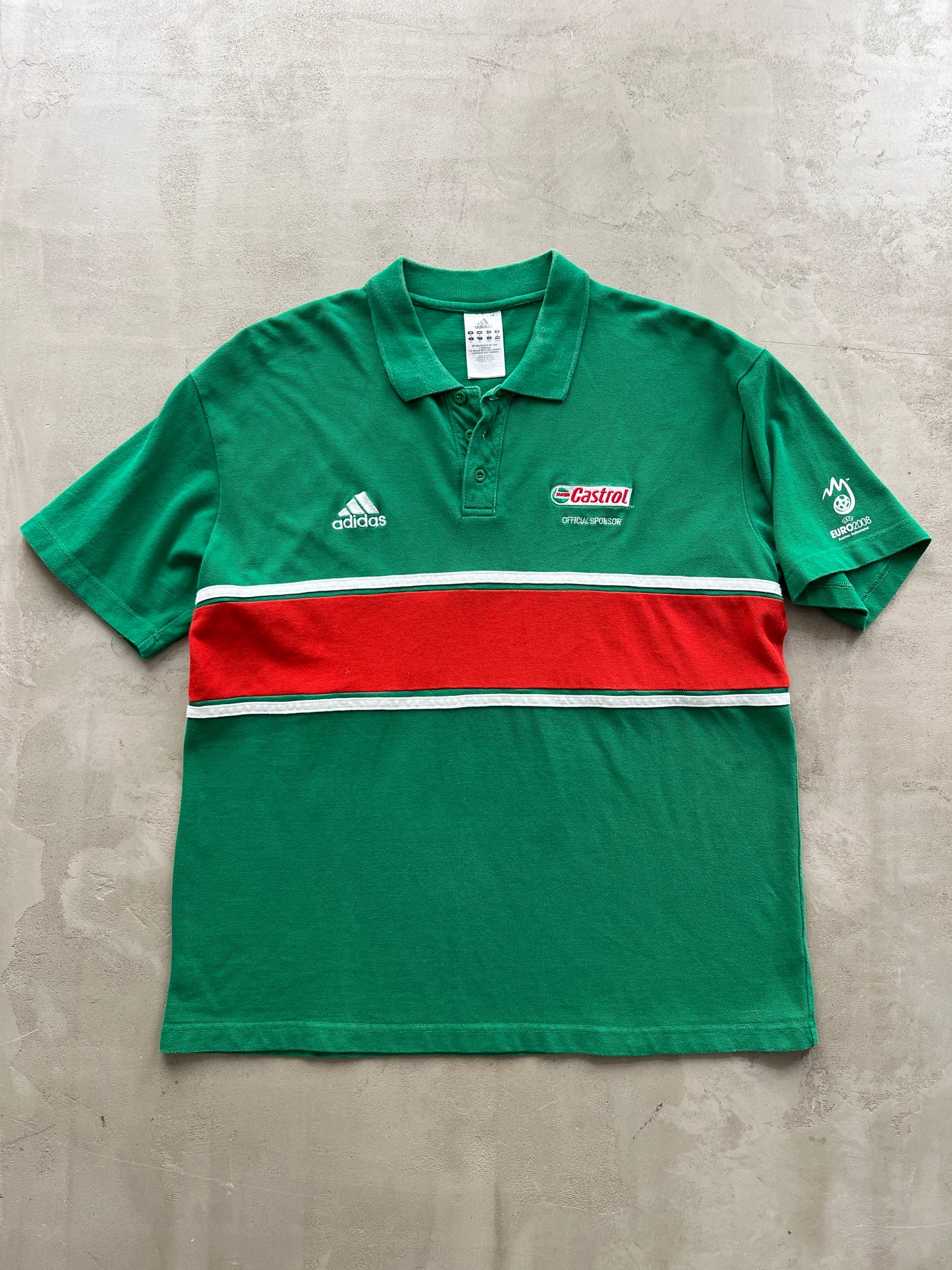 GREEN EURO 2008 X CASTROL POLO - 2000S - L