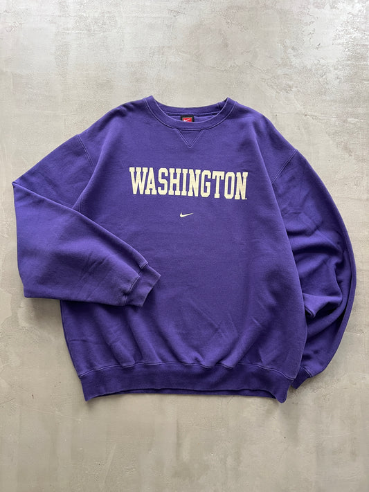 PURPLE NIKE WASHINGTON SWEATER - 1990S - XL