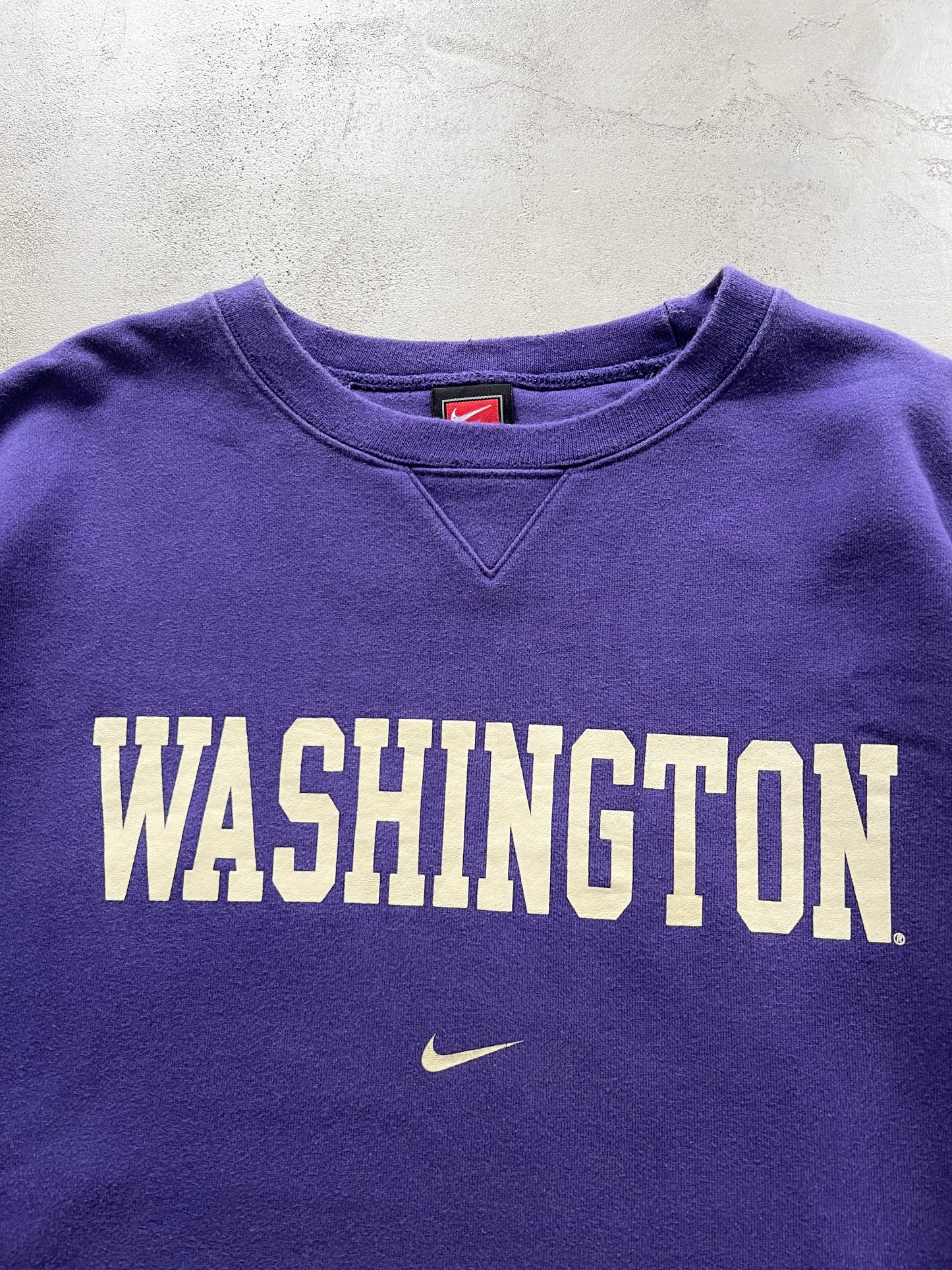 PURPLE NIKE WASHINGTON SWEATER - 1990S - XL