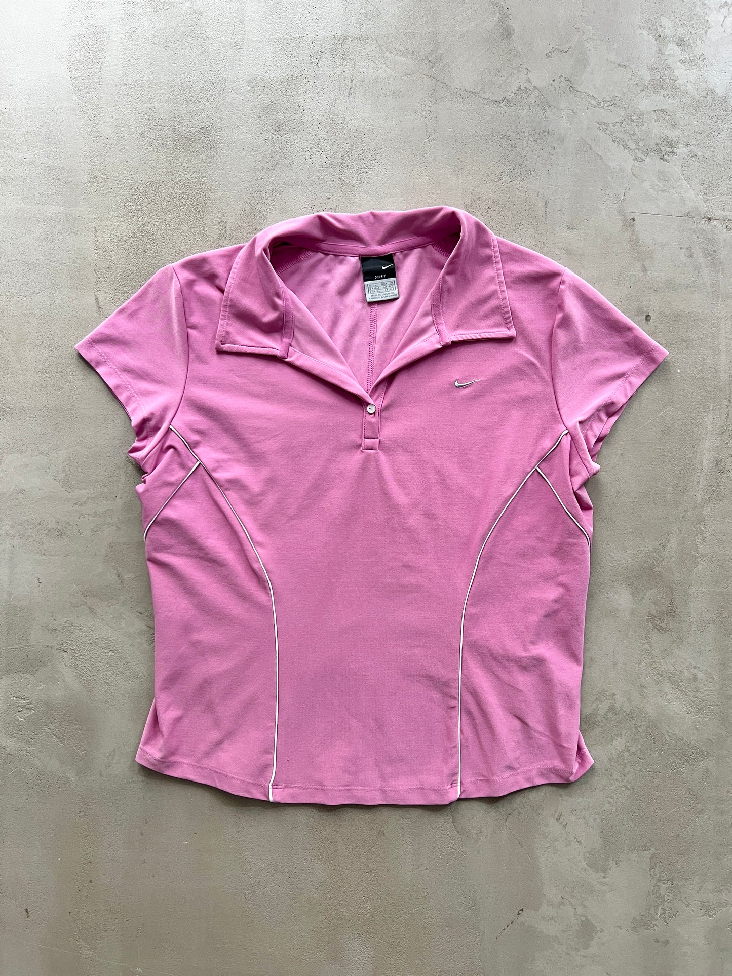 PINK POLO TEE - 2000S - WMNS M/L