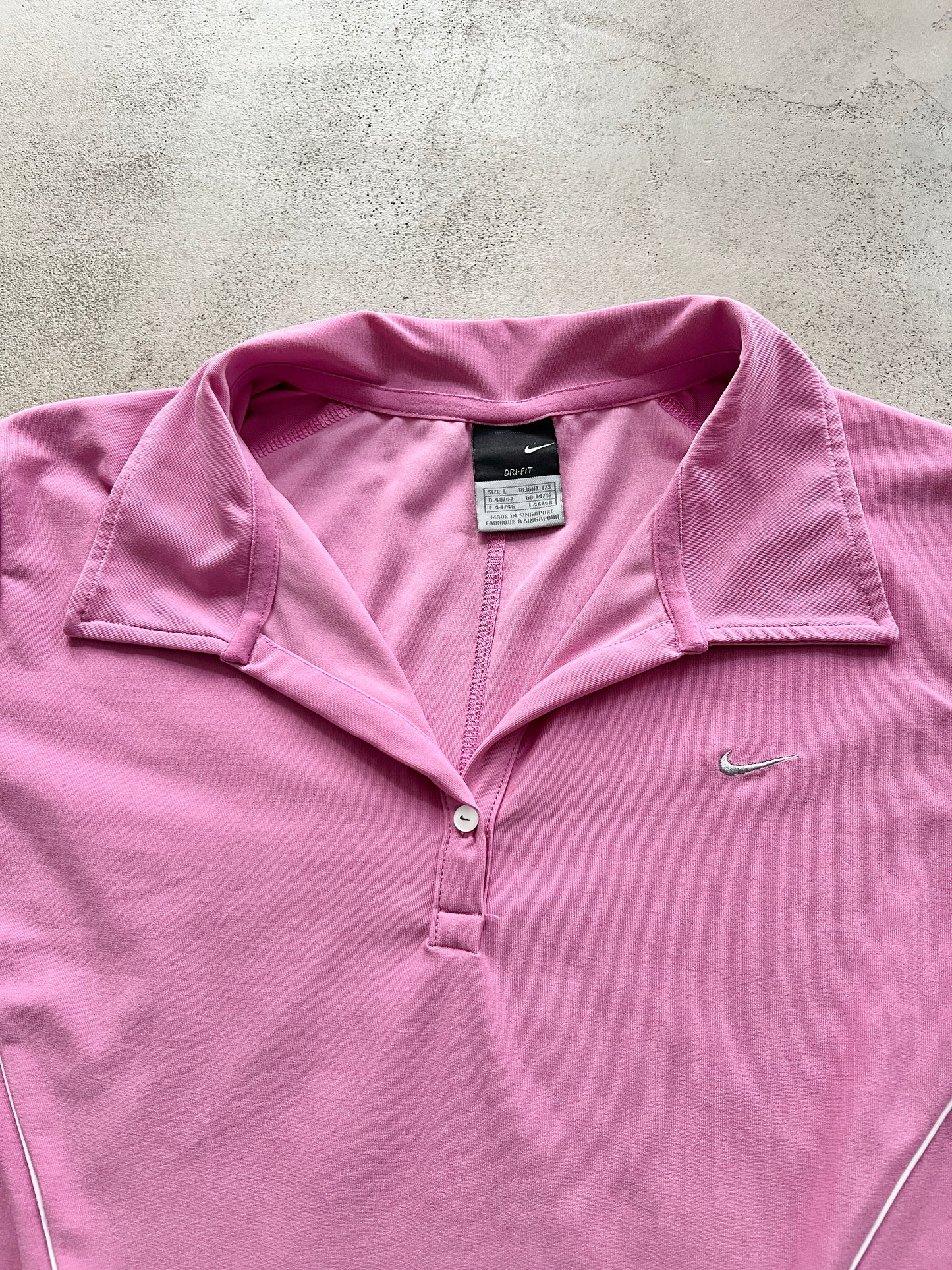 PINK POLO TEE - 2000S - WMNS M/L