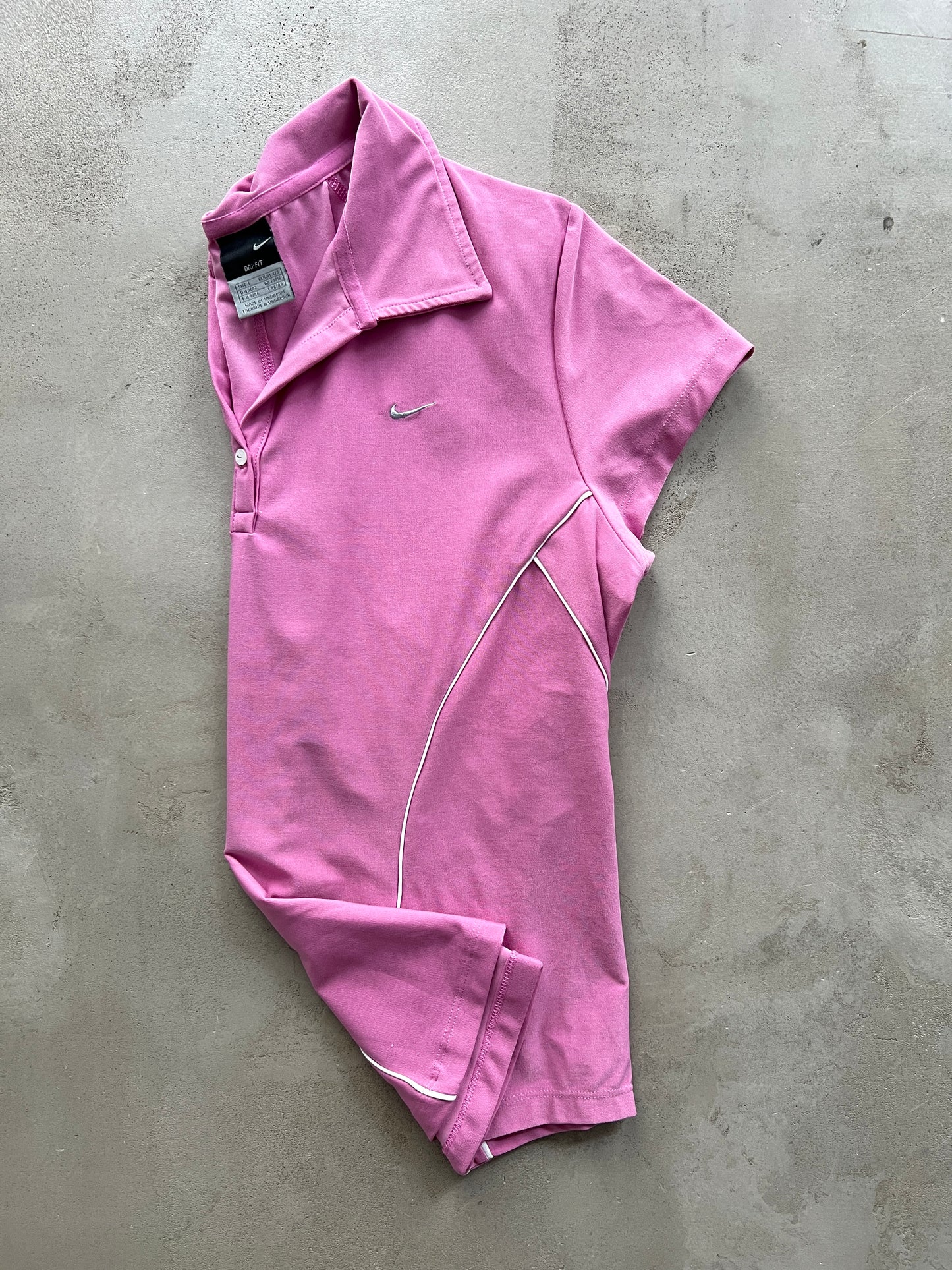 PINK POLO TEE - 2000S - WMNS M/L