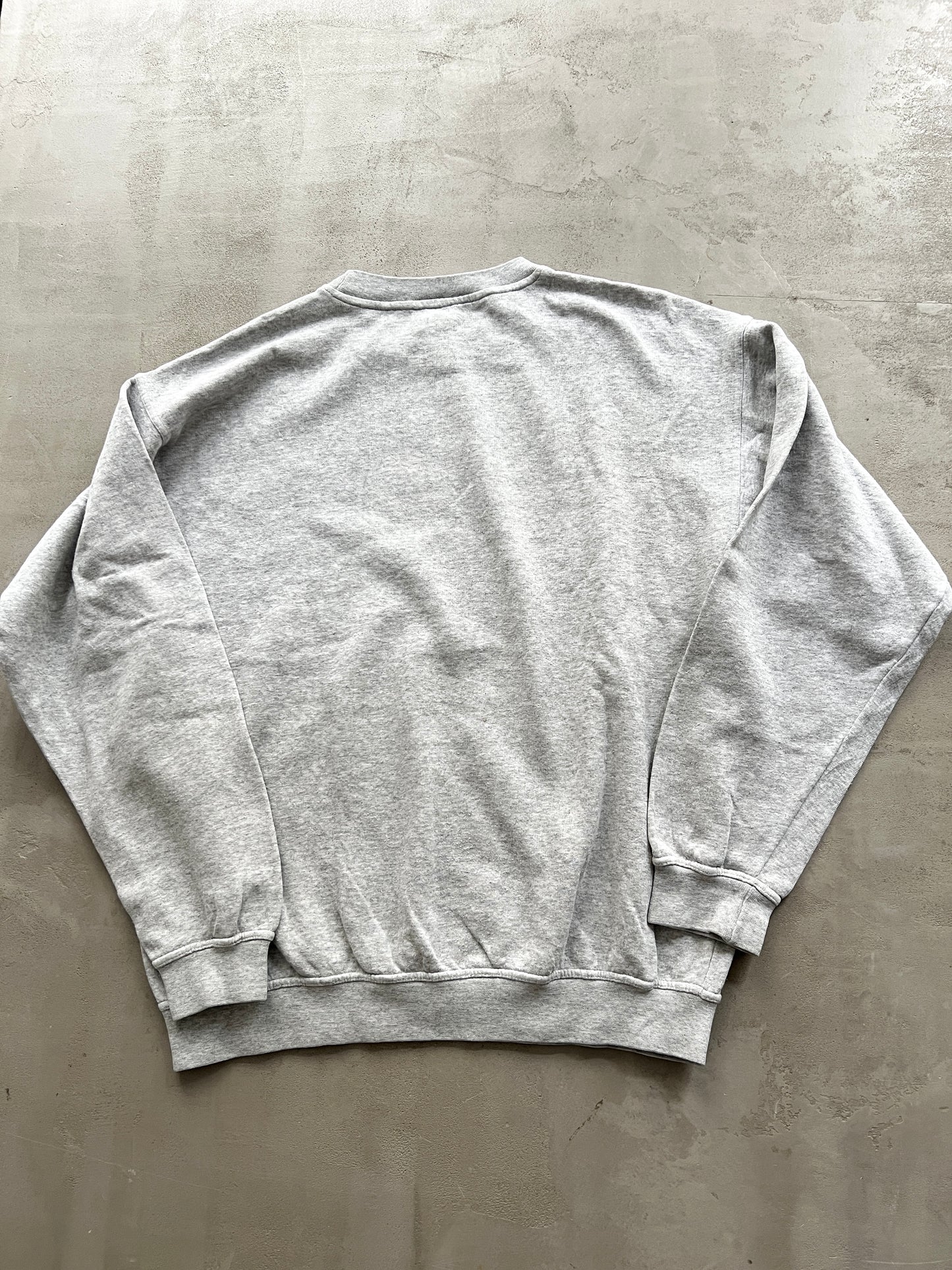 GREY ADIDAS SWEATER - 1990S - L