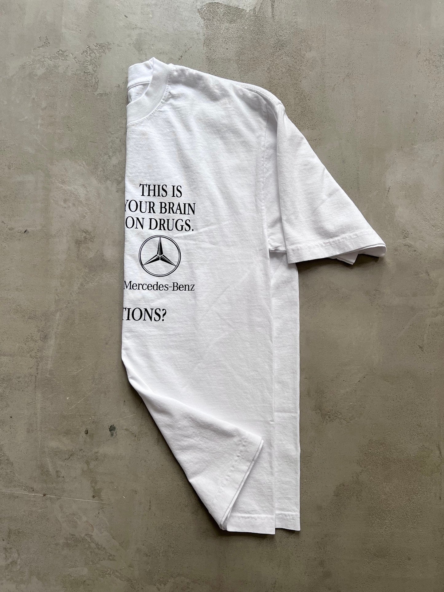 WHITE CARCHIVED "THIS IS YOUR BRAIN" BMW/MERCEDES TEE - L