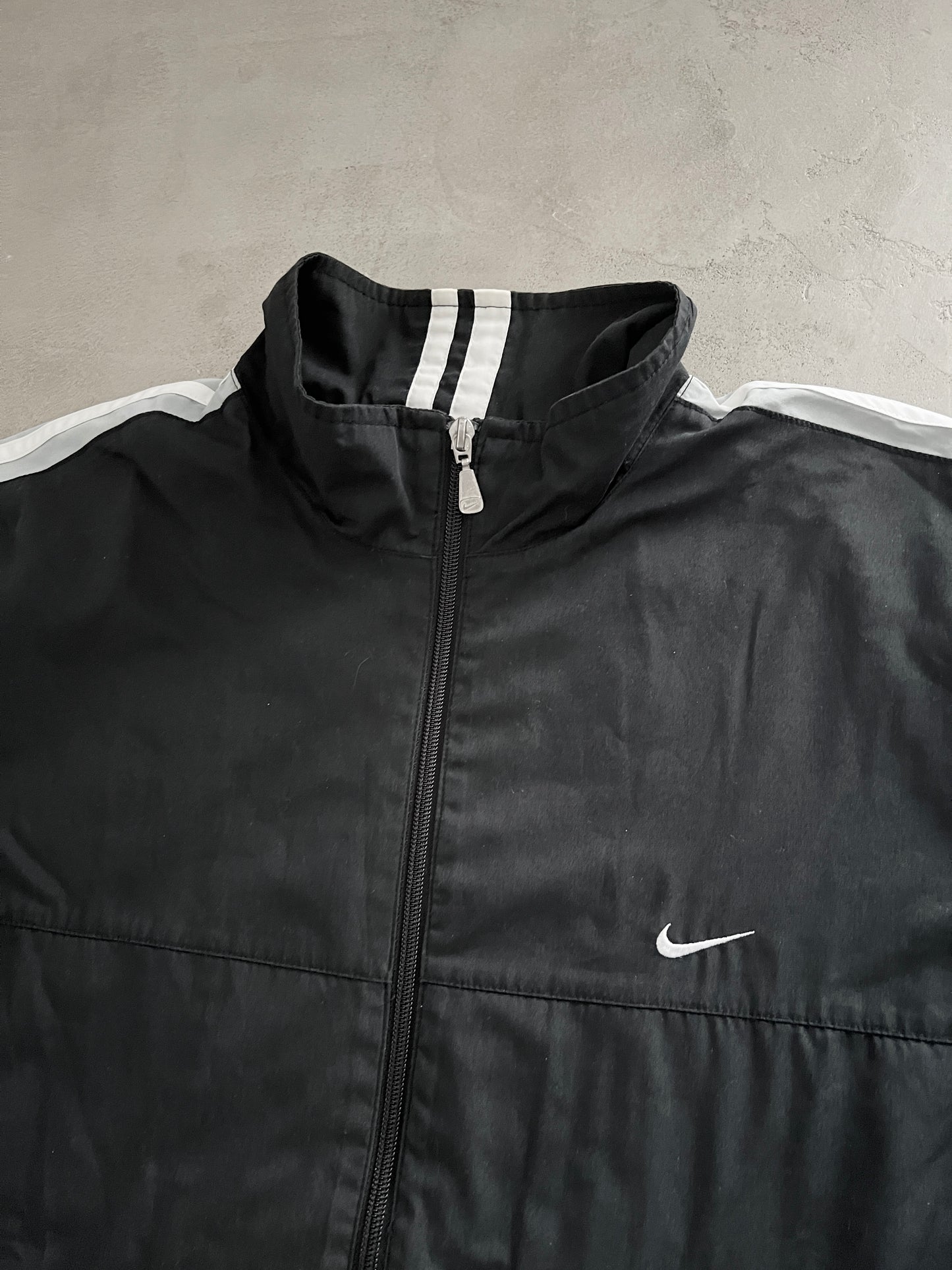 BLACK NIKE TRACK JACKET - 2000S - L/XL