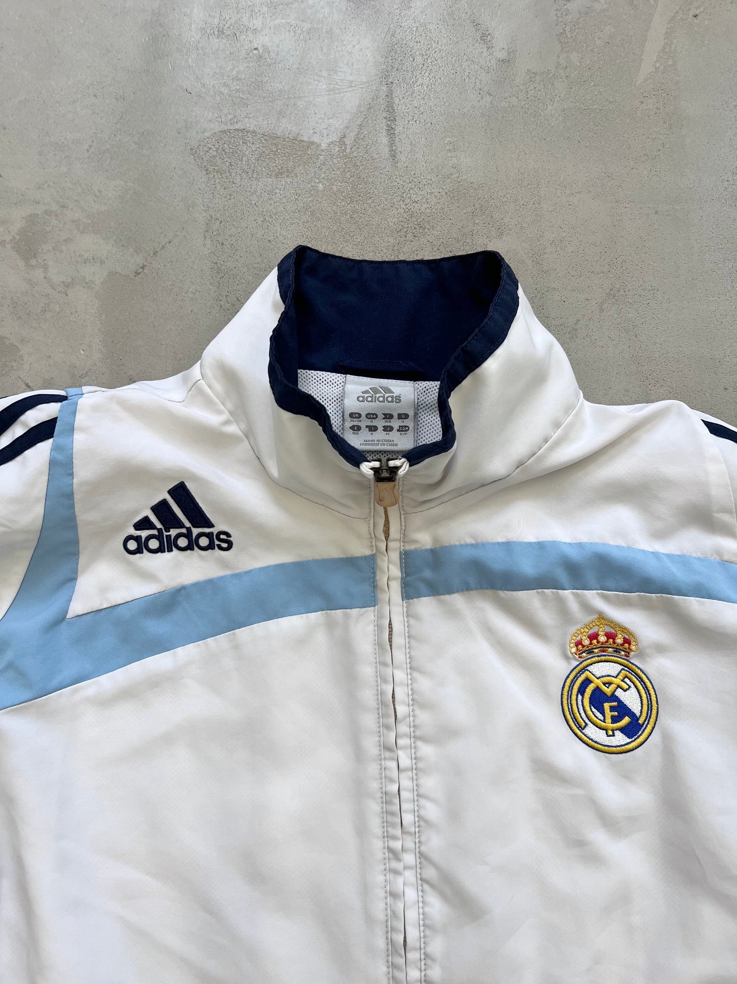 WHITE/BABY BLUE REAL MADRID TRACK JACKET - 2000S - XL