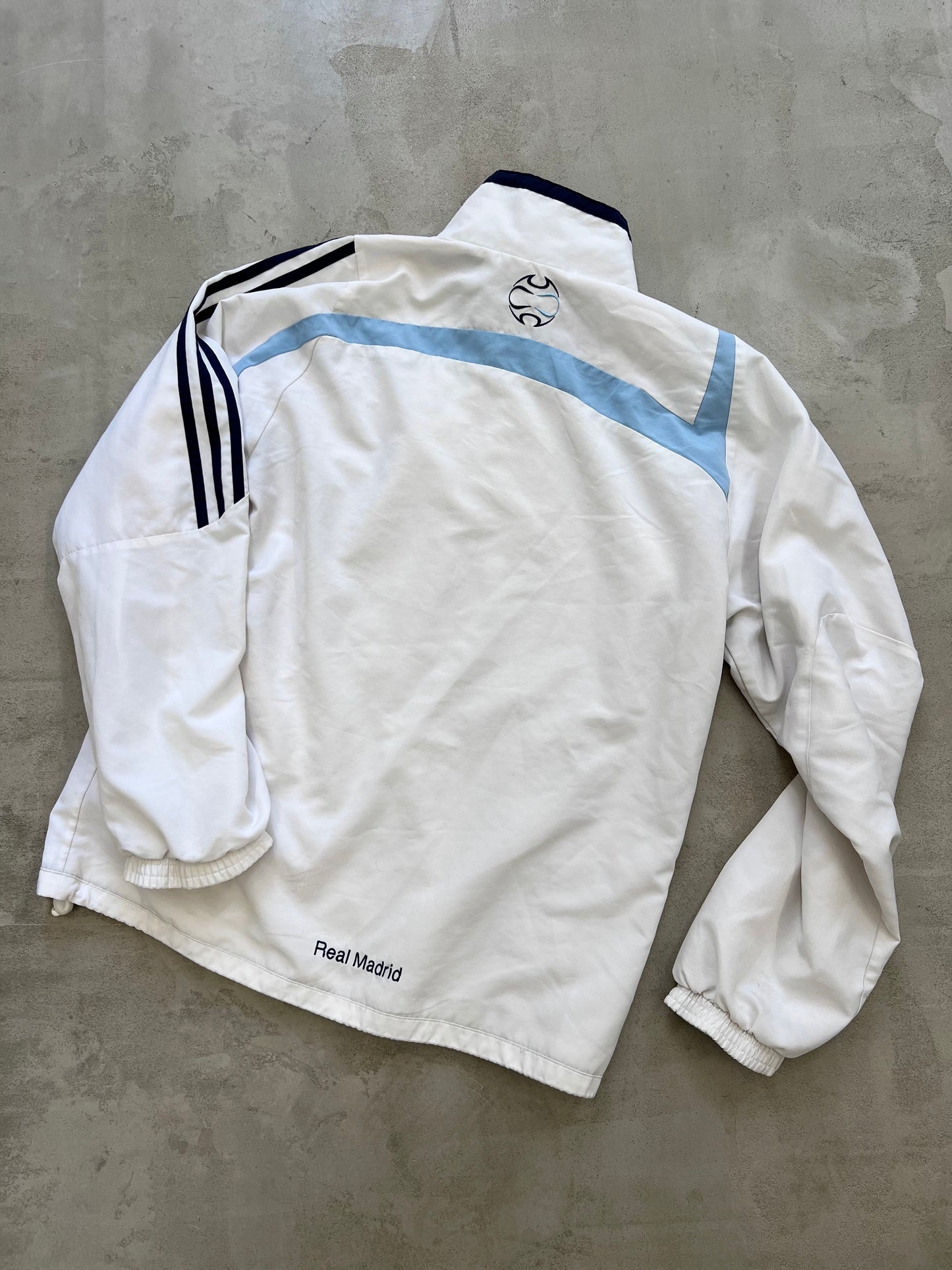 WHITE/BABY BLUE REAL MADRID TRACK JACKET - 2000S - XL