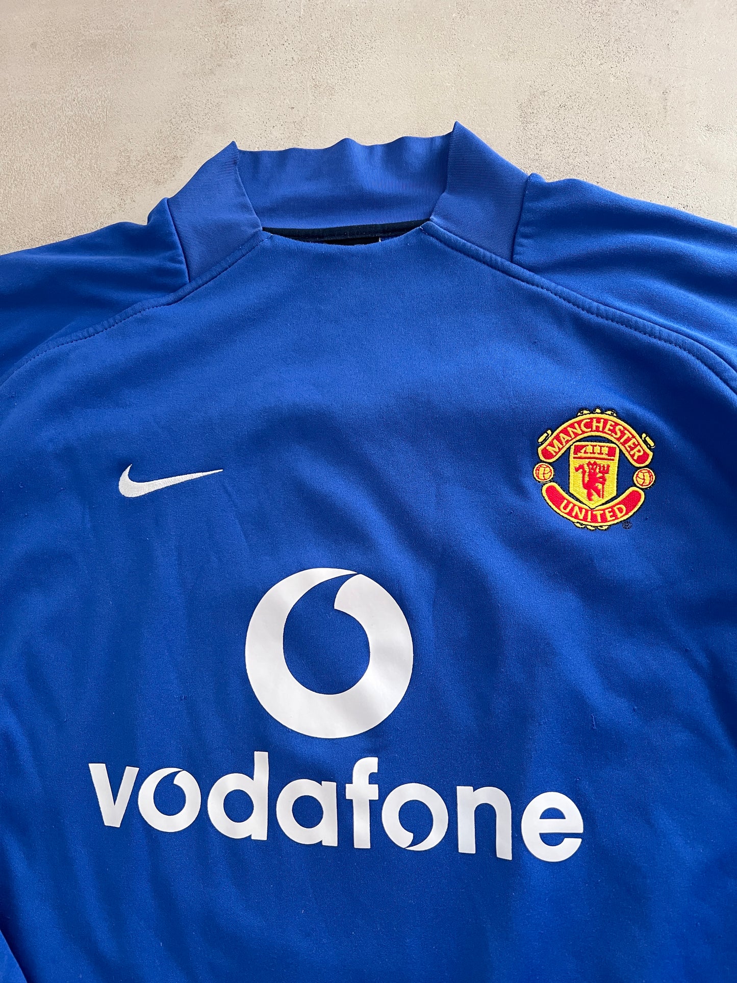 BLUE MANCHESTER UNITED NIKE SWEATER - 2003 - L/M