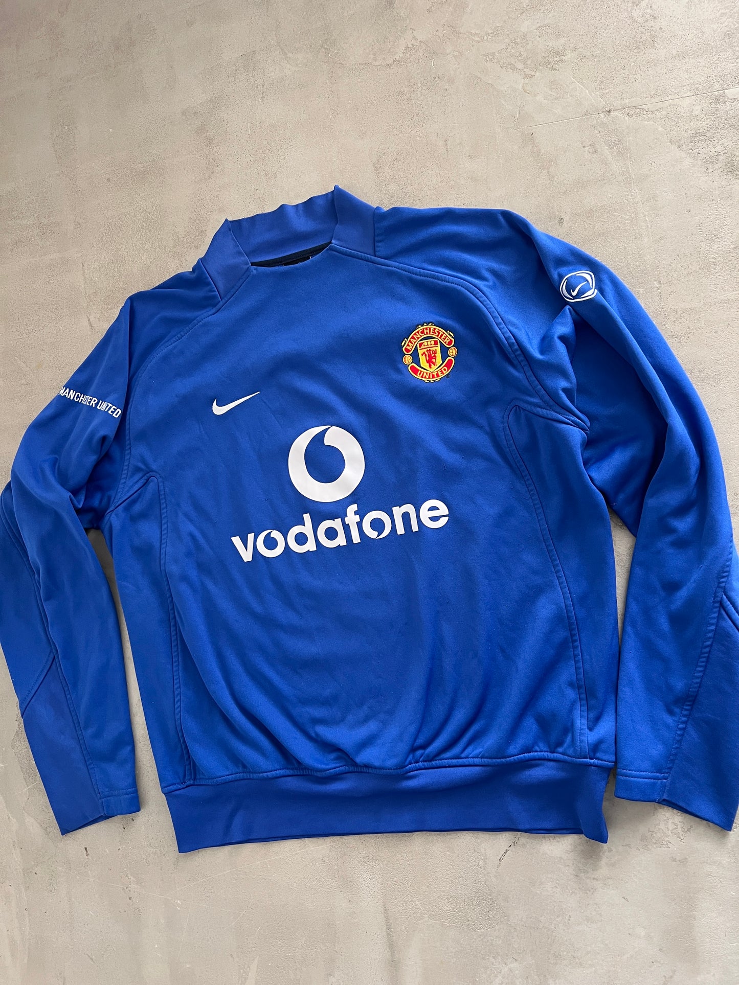 BLUE MANCHESTER UNITED NIKE SWEATER - 2003 - L/M