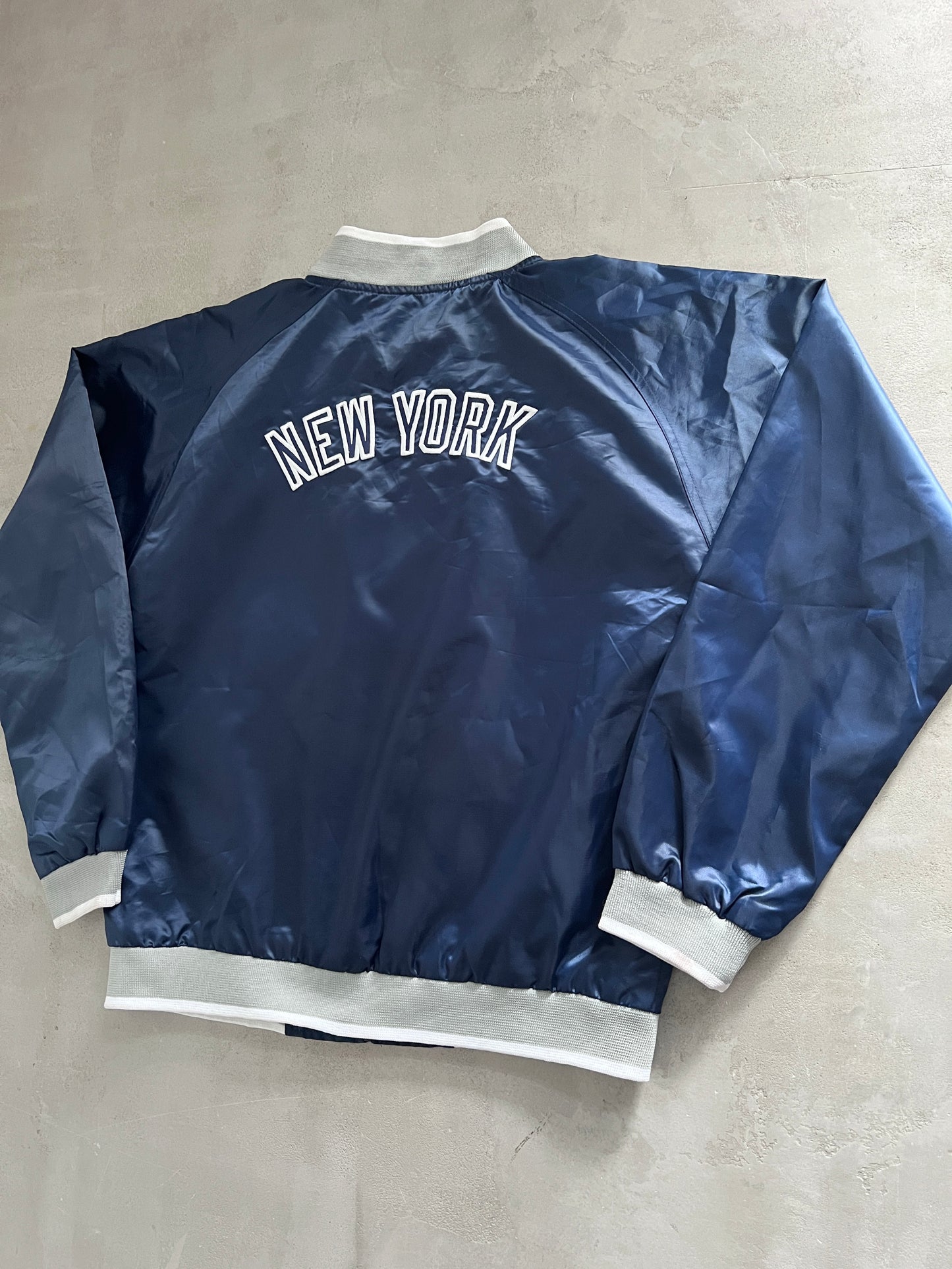 NAVY/WHITE YANKEES NIKE BOMBER - 1990S - S/M