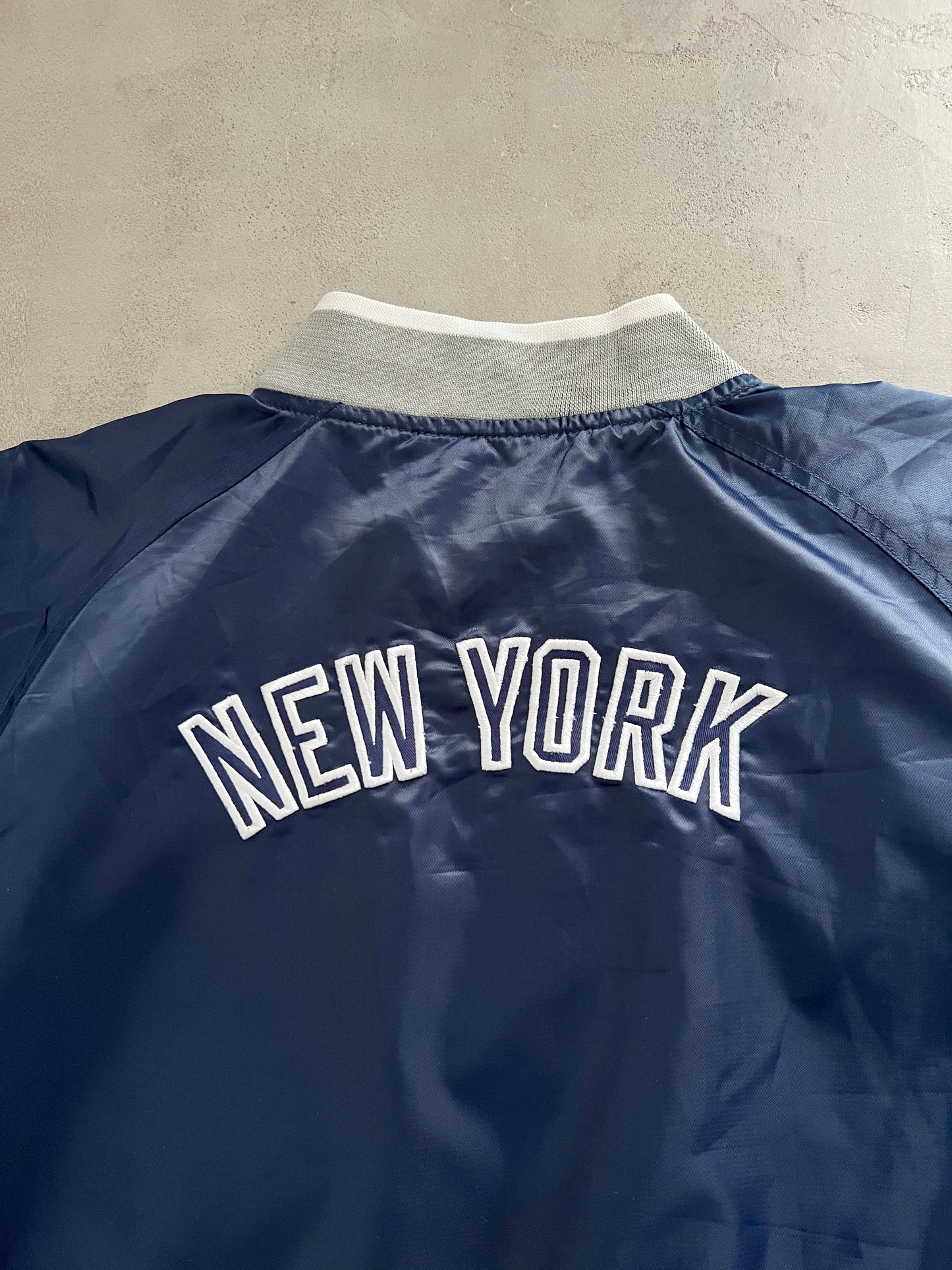 NAVY/WHITE YANKEES NIKE BOMBER - 1990S - S/M