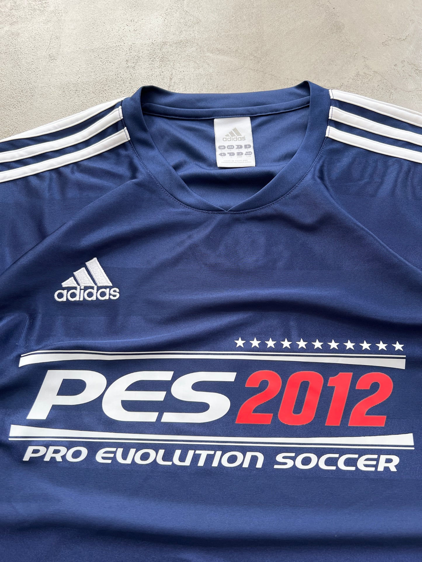 NAVY PRO EVOLUTION SOCCER PROMO TEE - 2000S - L