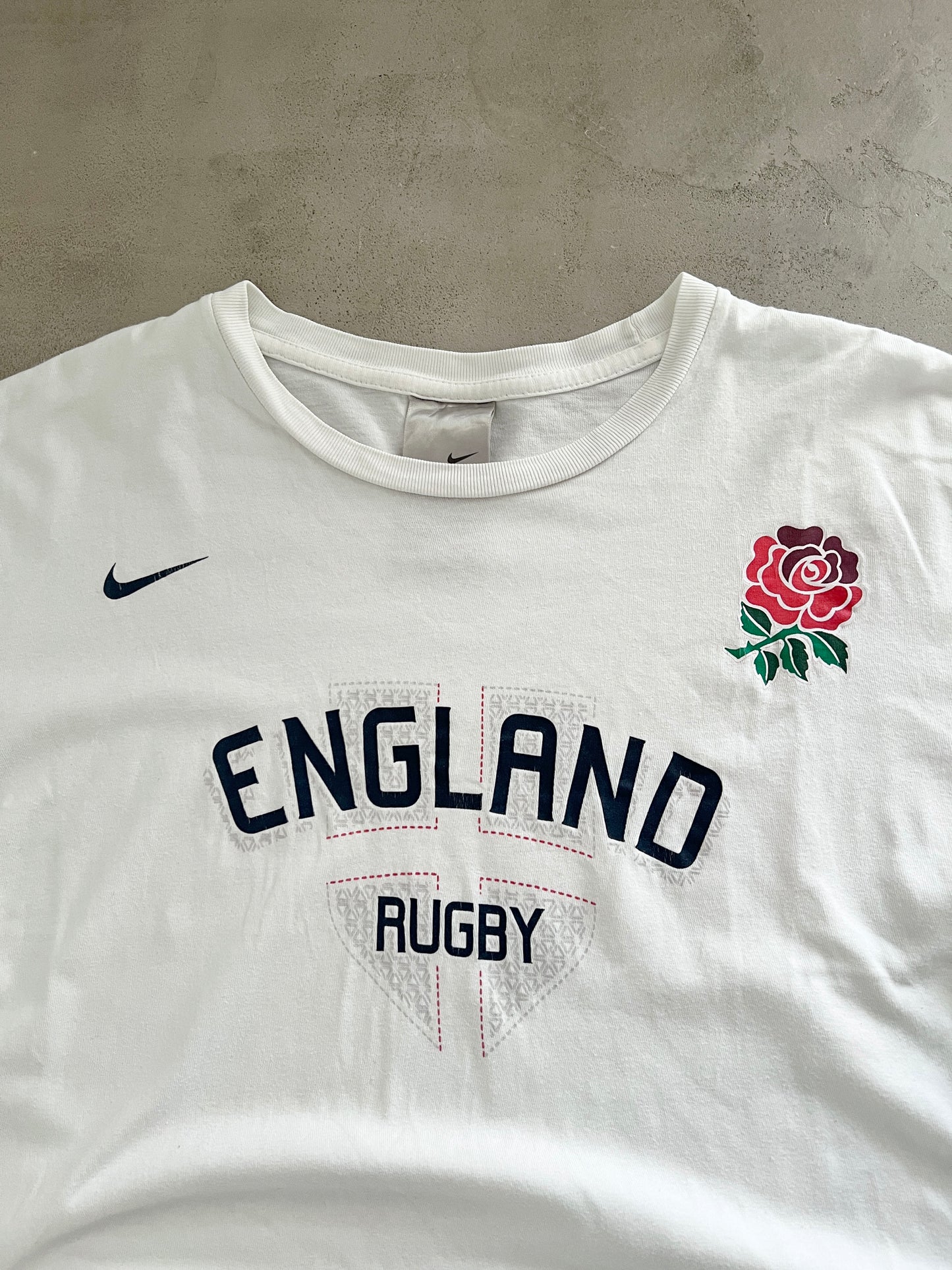 WHITE ENGLAND RUGBY TEE - 2000S - XL