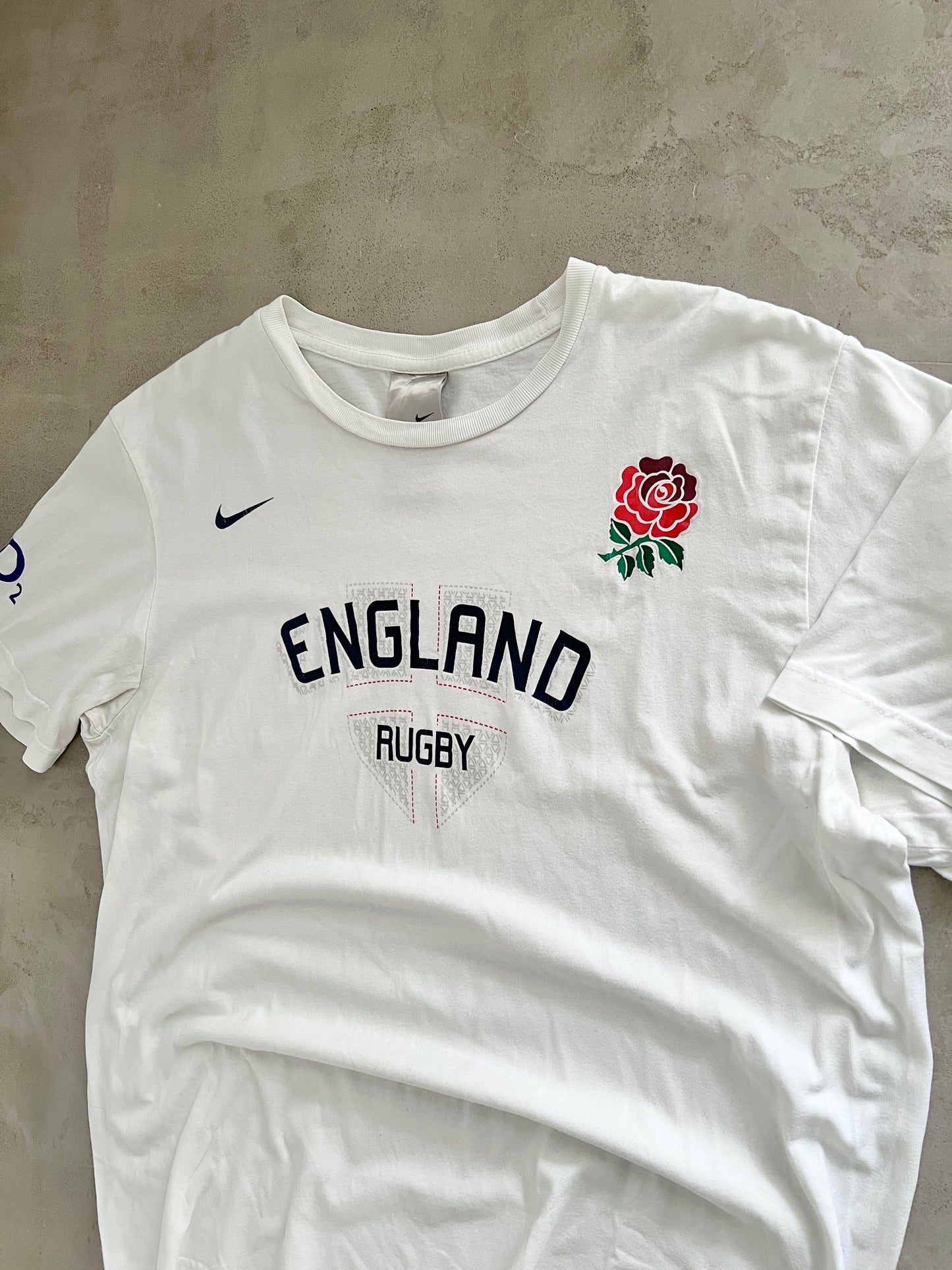 WHITE ENGLAND RUGBY TEE - 2000S - XL