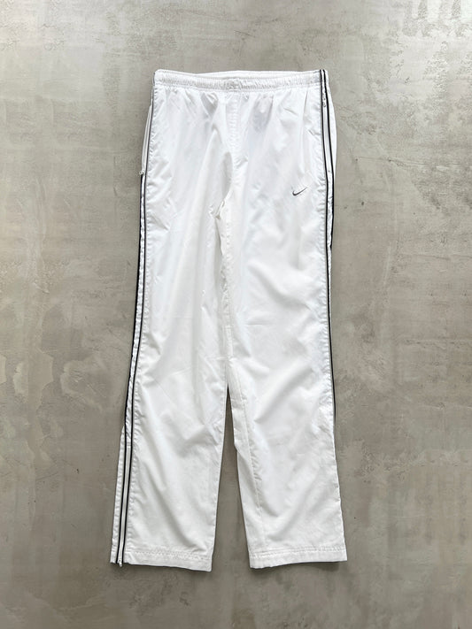 WHITE NIKE TRACK PANTS - 2000S - L