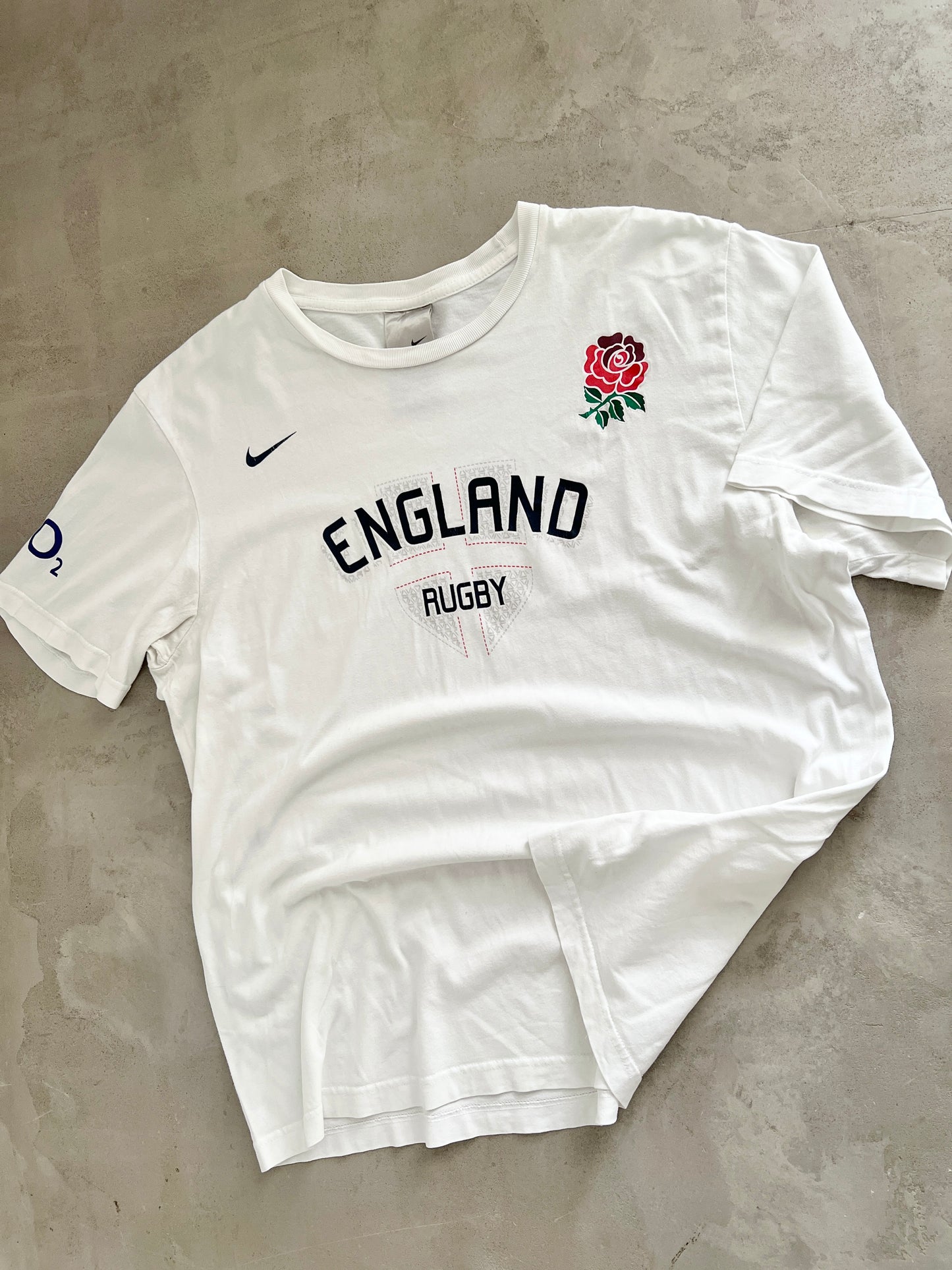 WHITE ENGLAND RUGBY TEE - 2000S - XL