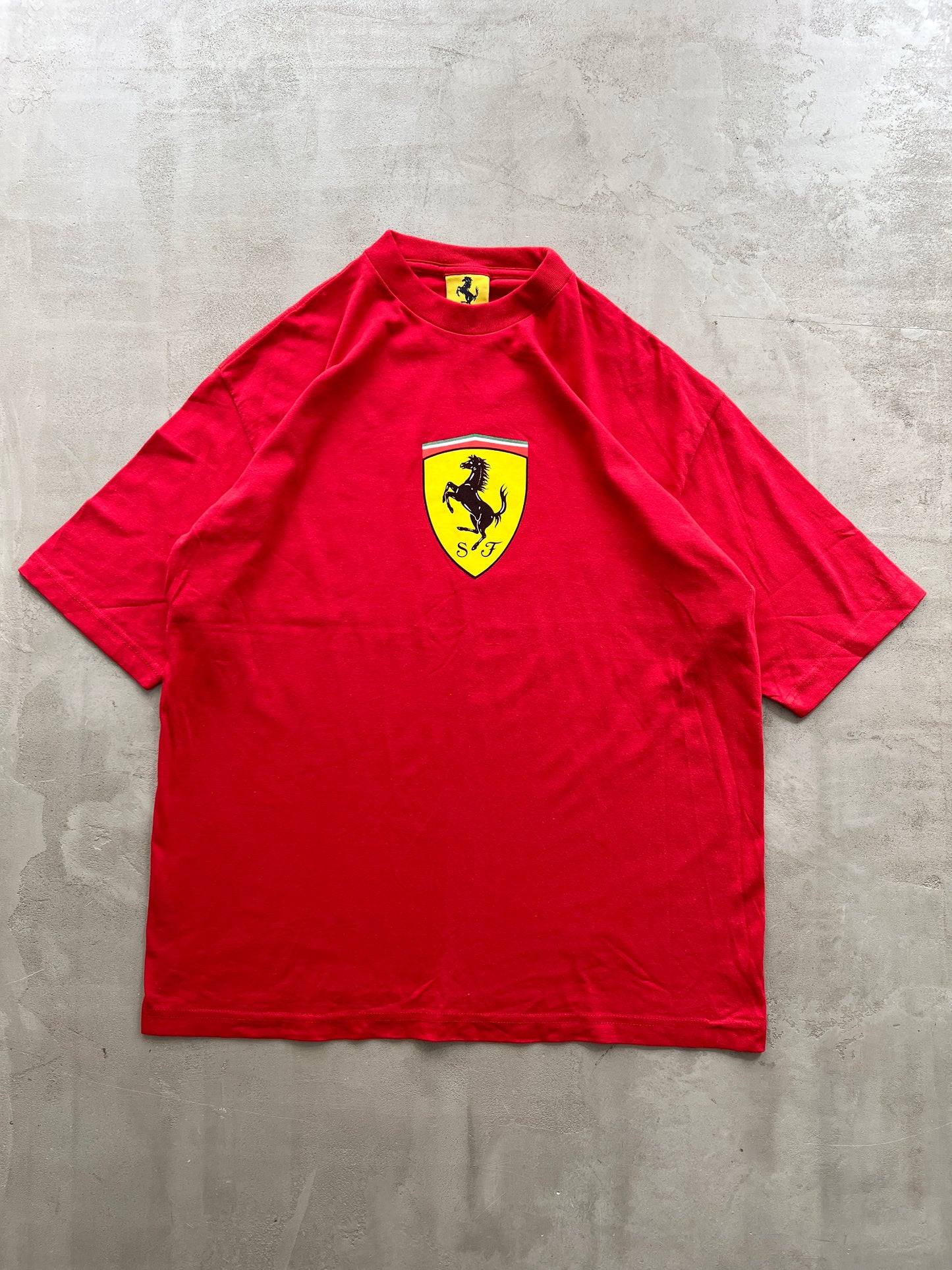 RED FERRARI TEE - 1990S - XL