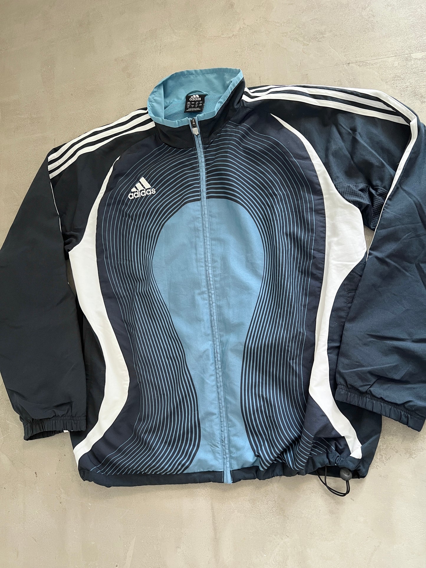 BABY BLUE/NAVY ADIDAS X UEFA TRACK JACKET - 2000S - XL