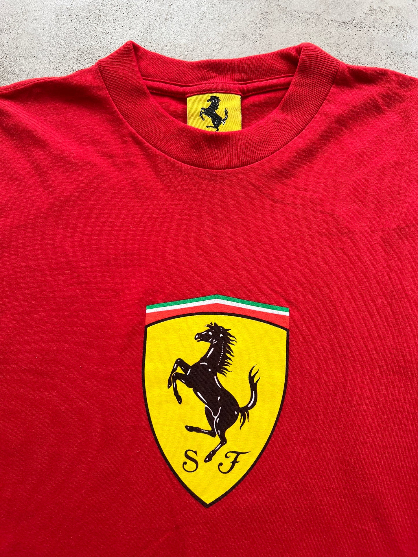 RED FERRARI TEE - 1990S - XL