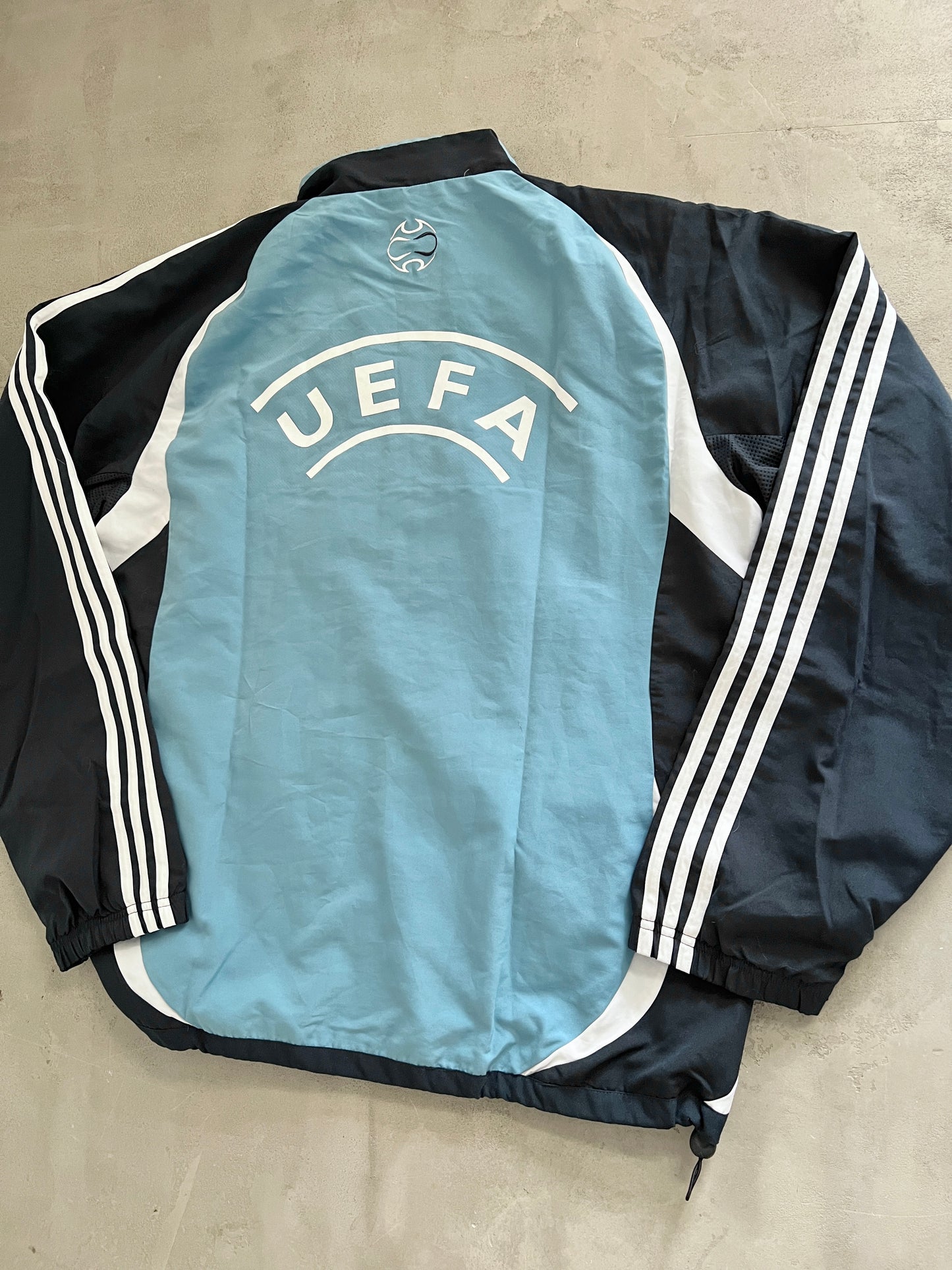 BABY BLUE/NAVY ADIDAS X UEFA TRACK JACKET - 2000S - XL