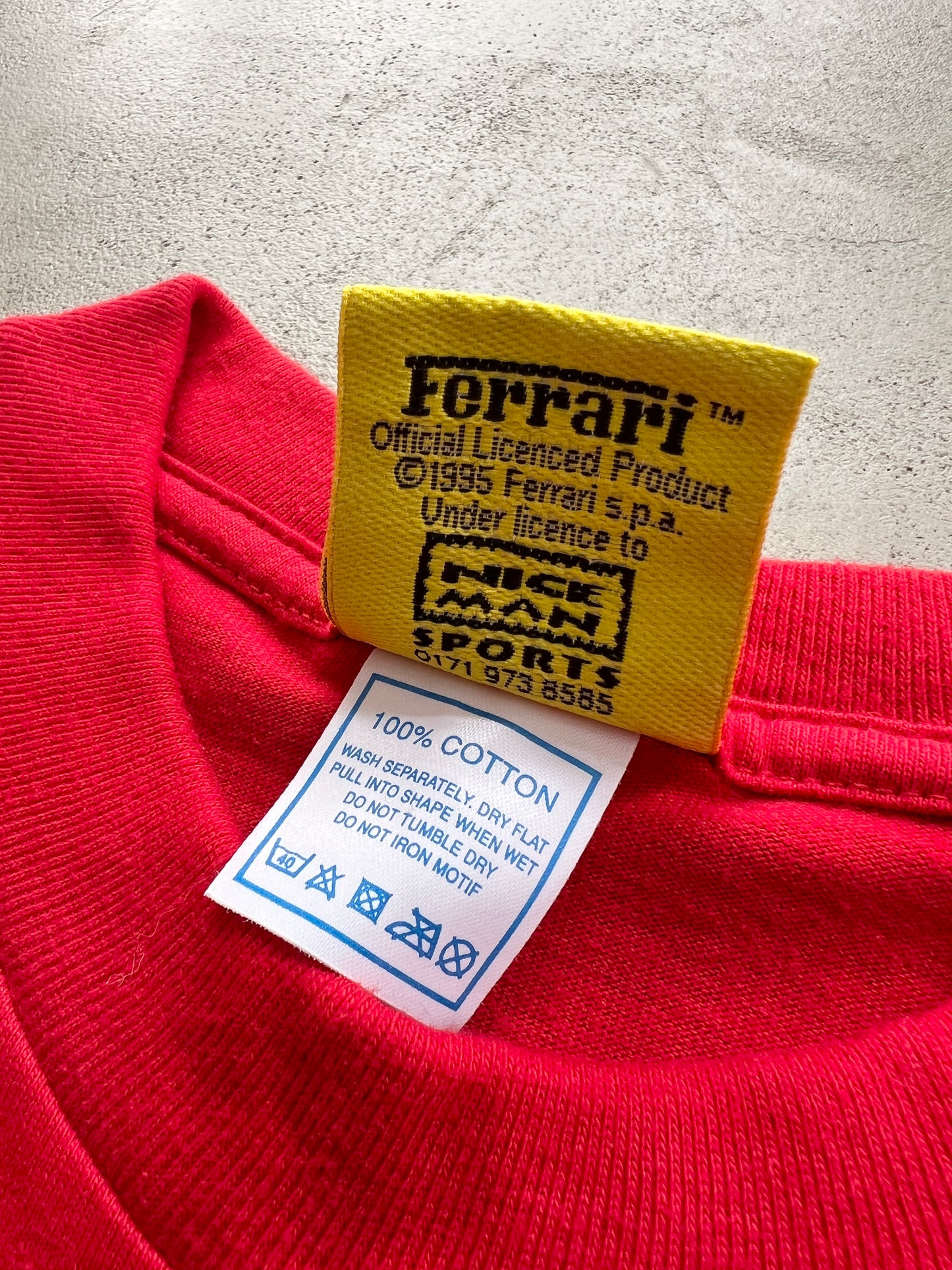 RED FERRARI TEE - 1990S - XL