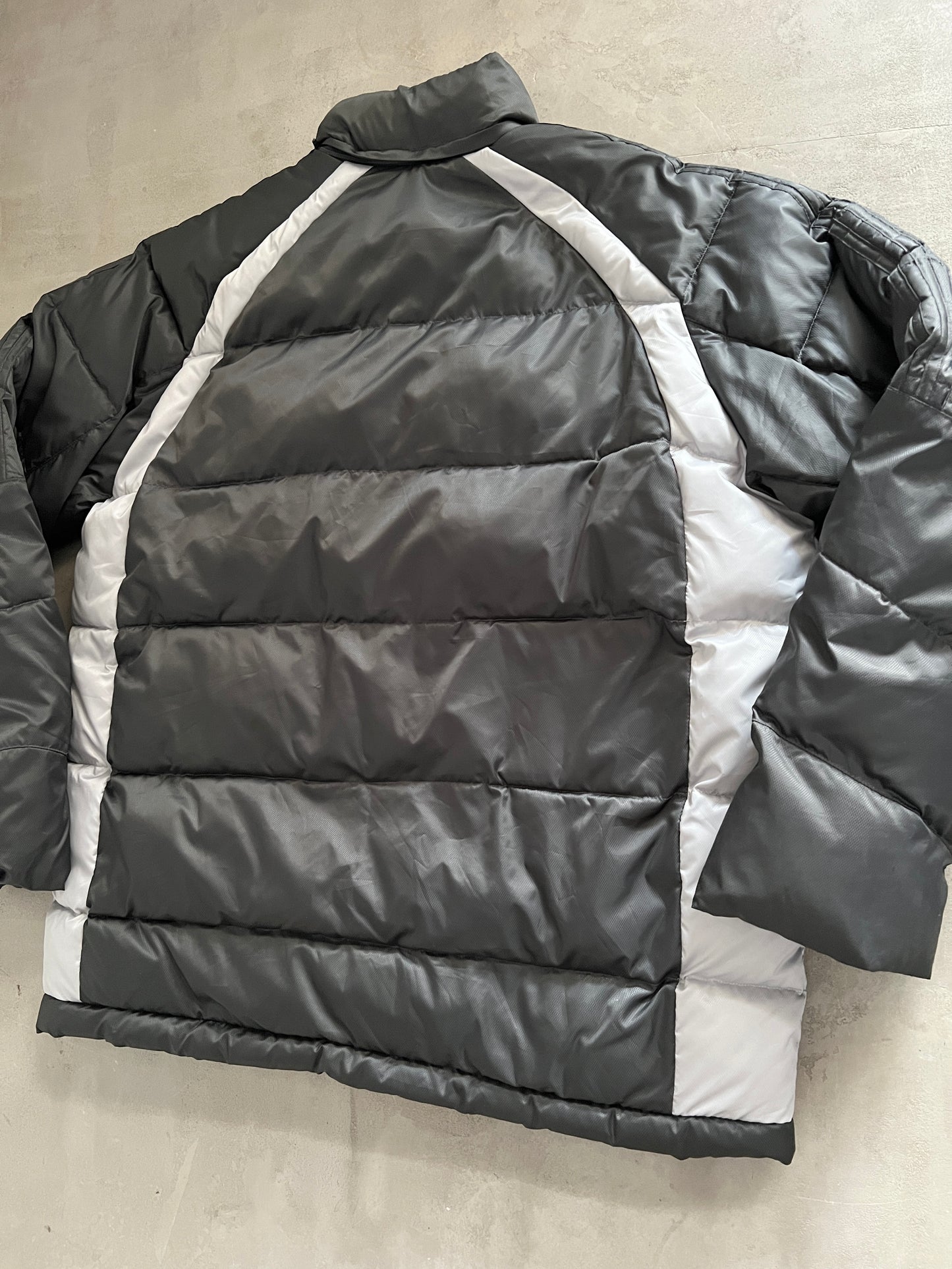 BLACK/CREME ADIDAS PUFFER - 2000S - XL