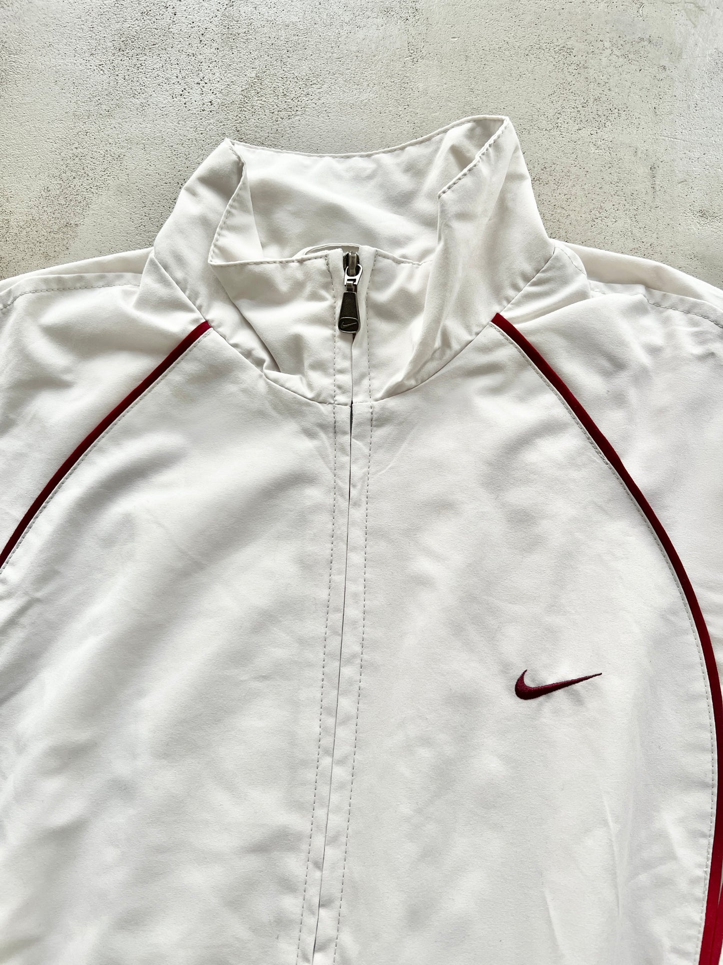 LIGHT BEIGE NIKE TRACK JACKET - 2000S - S/M