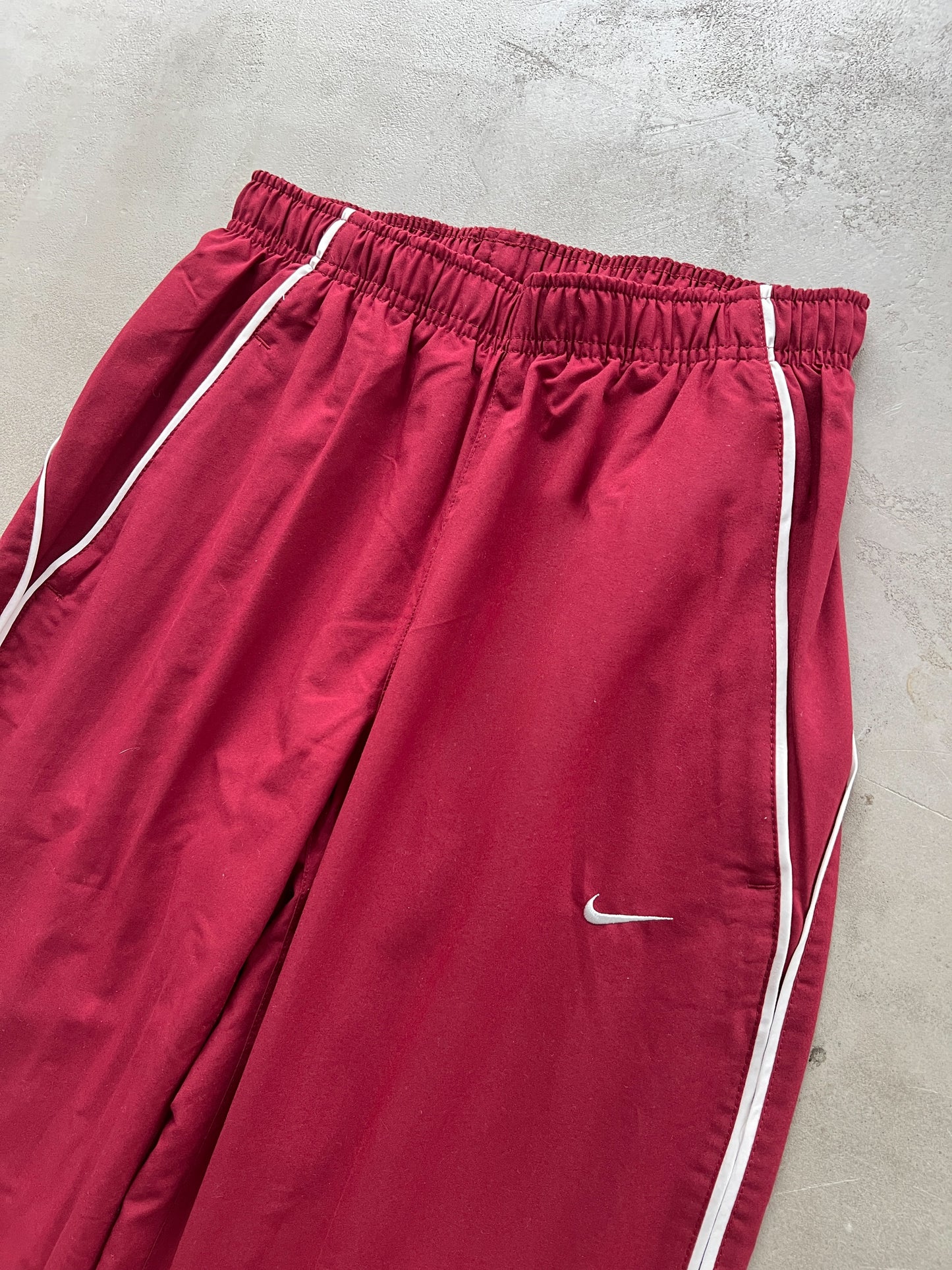 WINE RED NIKE TRACK PANTS - 2000S - M/S