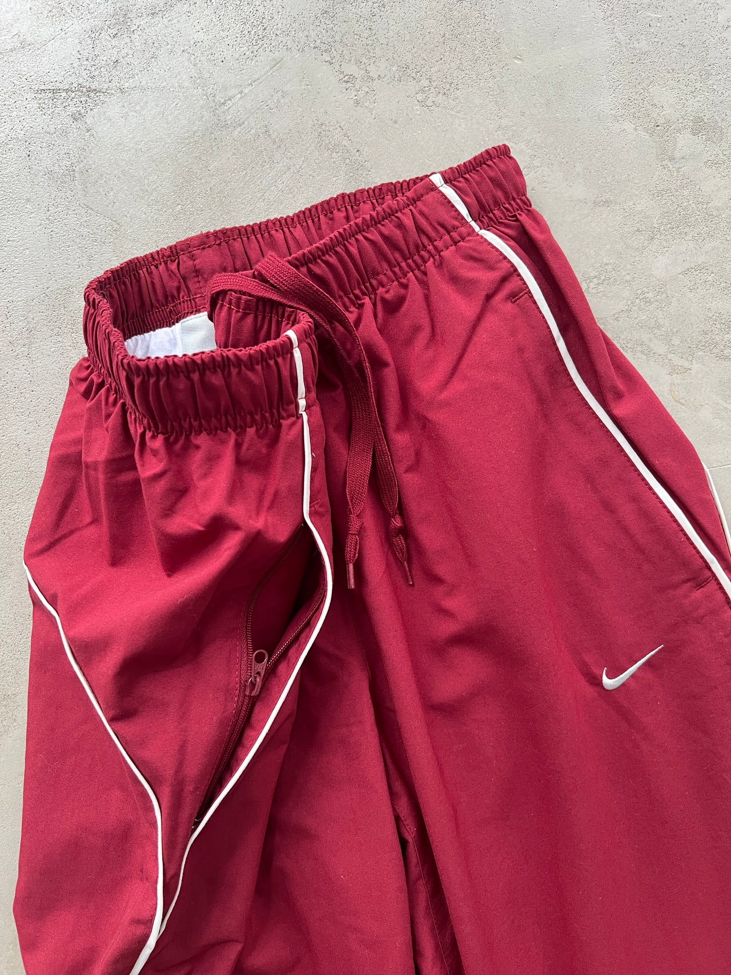 WINE RED NIKE TRACK PANTS - 2000S - M/S