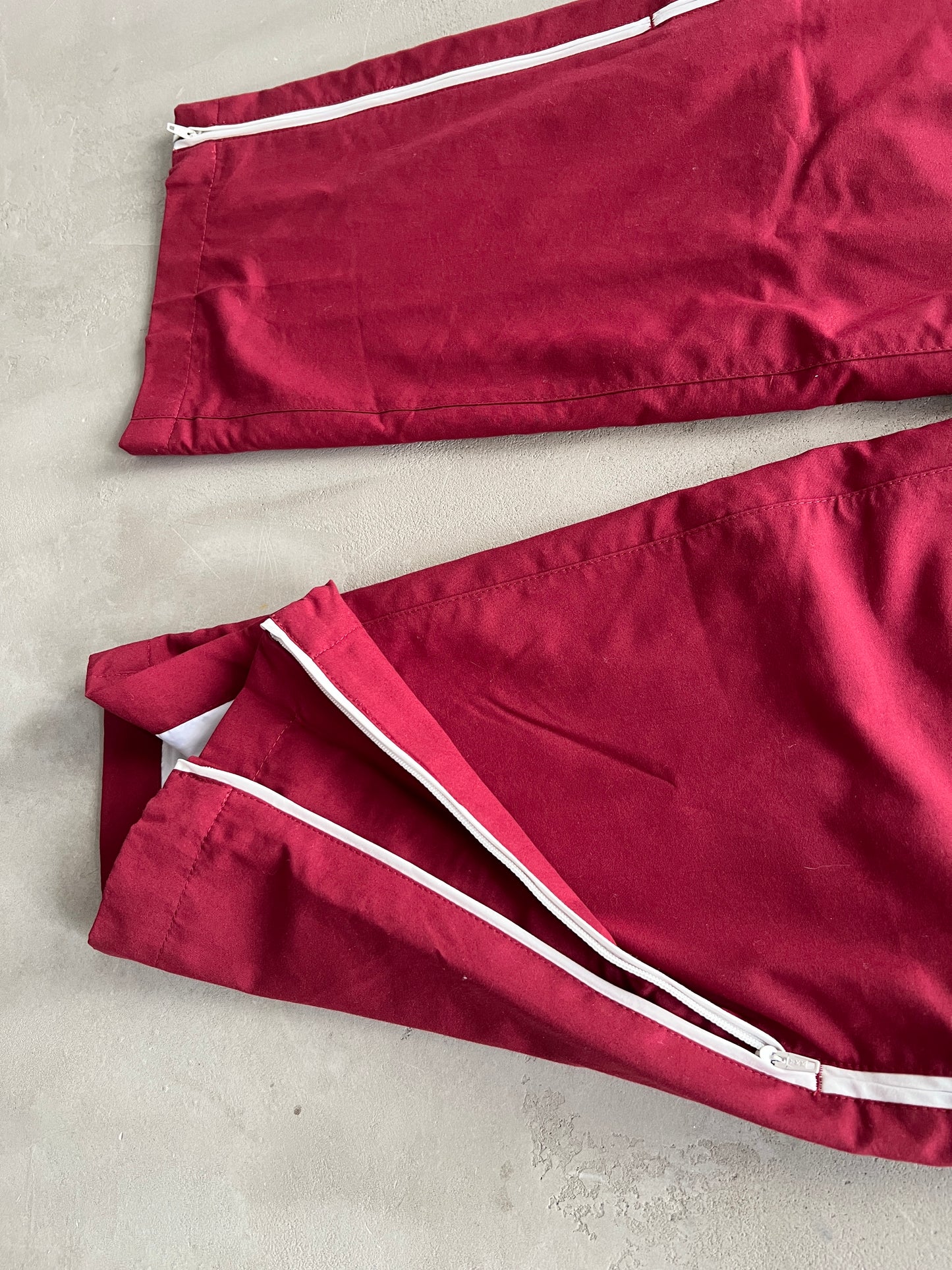 WINE RED NIKE TRACK PANTS - 2000S - M/S