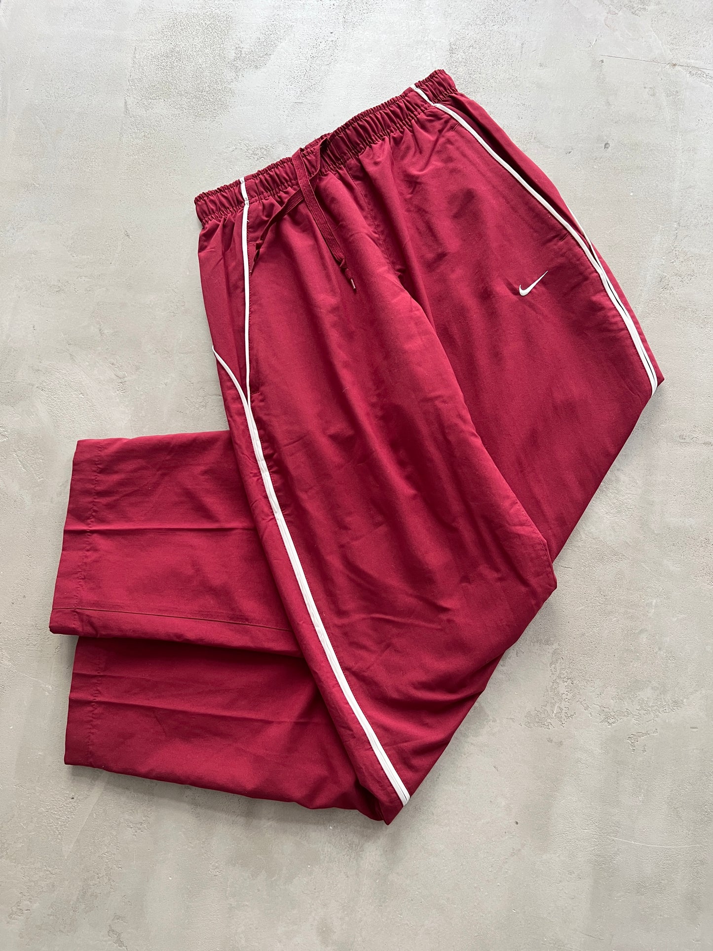 WINE RED NIKE TRACK PANTS - 2000S - M/S