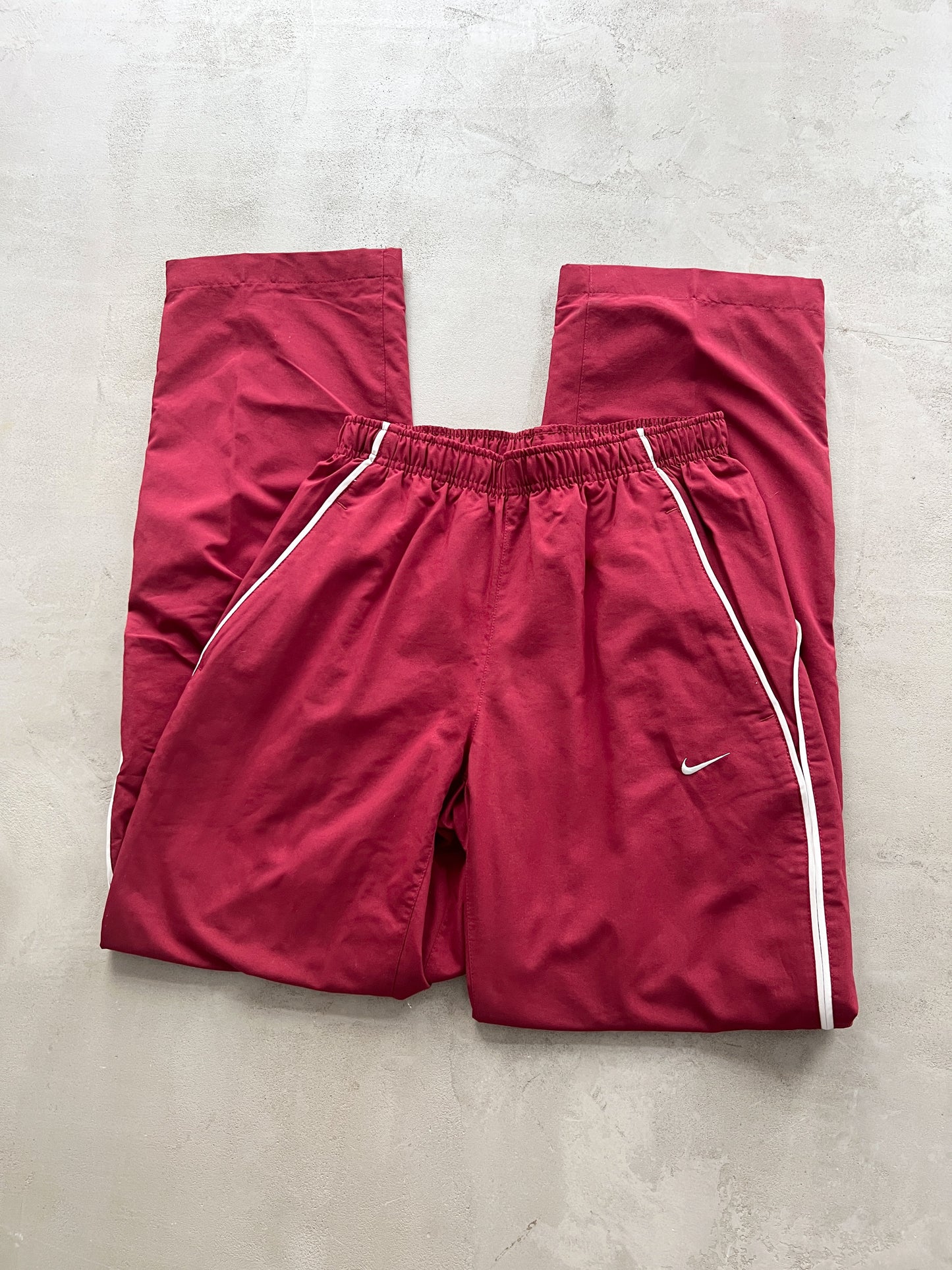 WINE RED NIKE TRACK PANTS - 2000S - M/S