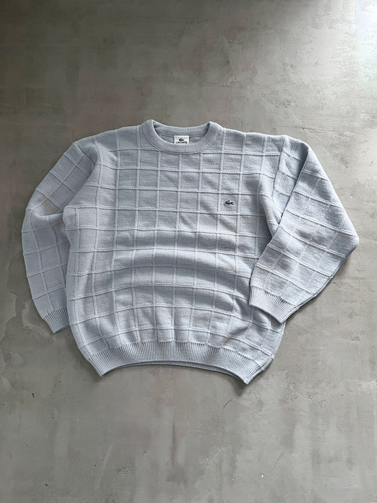 BABY BLUE LACOSTE KNIT SWEATER - 2000S - L/M