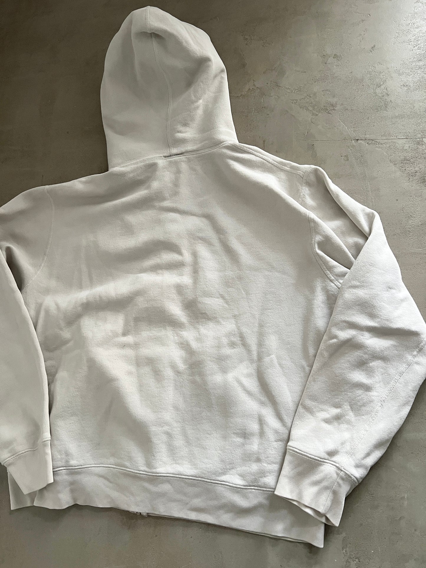 CREME MERCEDES BENZ ZIP UP HOODIE - 1990S - L/M