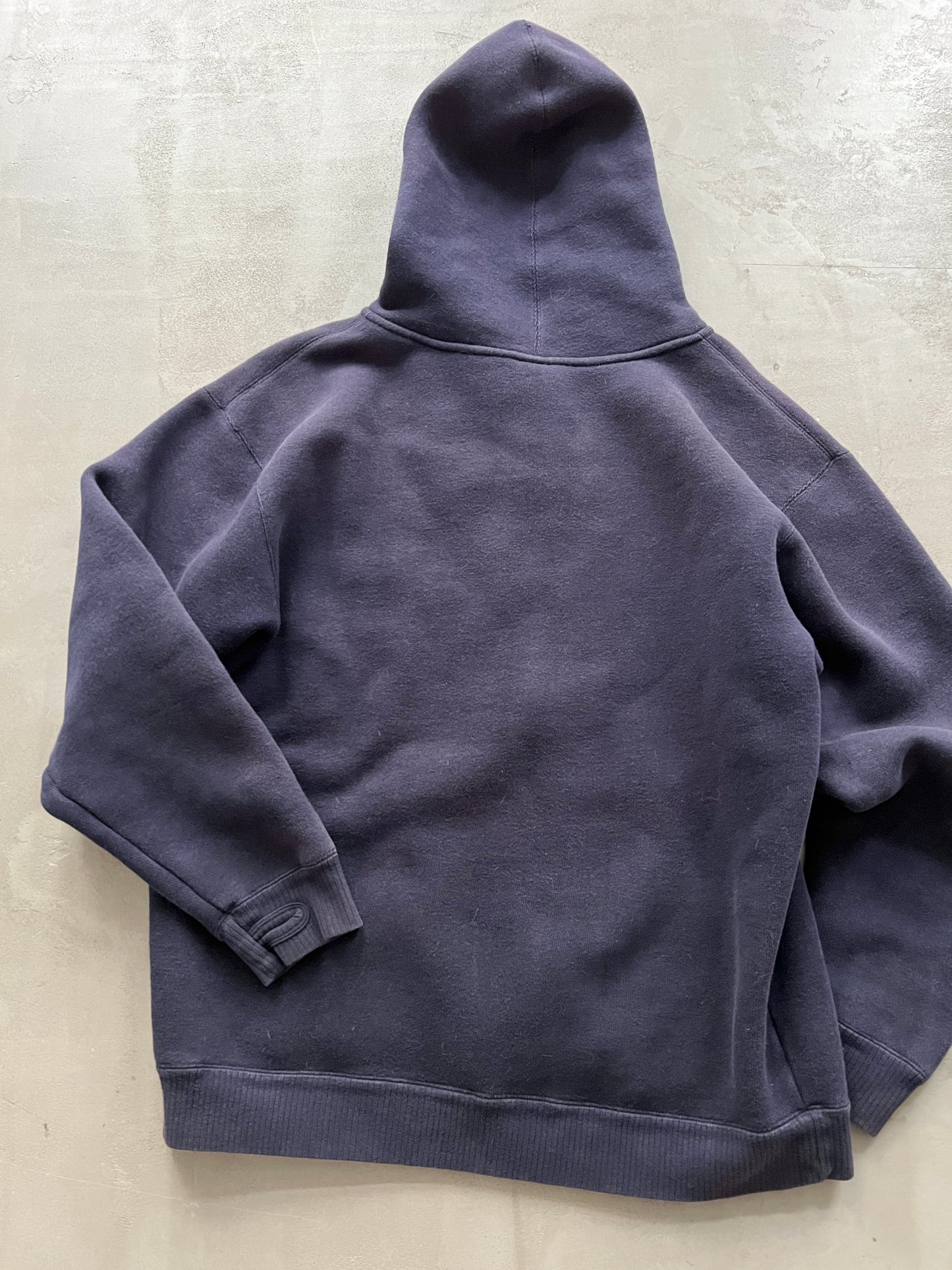 FADED NAVY ROLLS ROYCE ZIP UP HOODIE - 1990S - L/XL